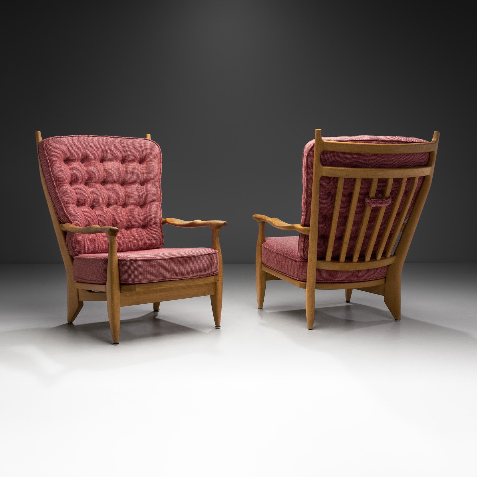 Pair of "Edouard" Armchairs by Guillerme et Chambron for Votre Maison, France 1960s