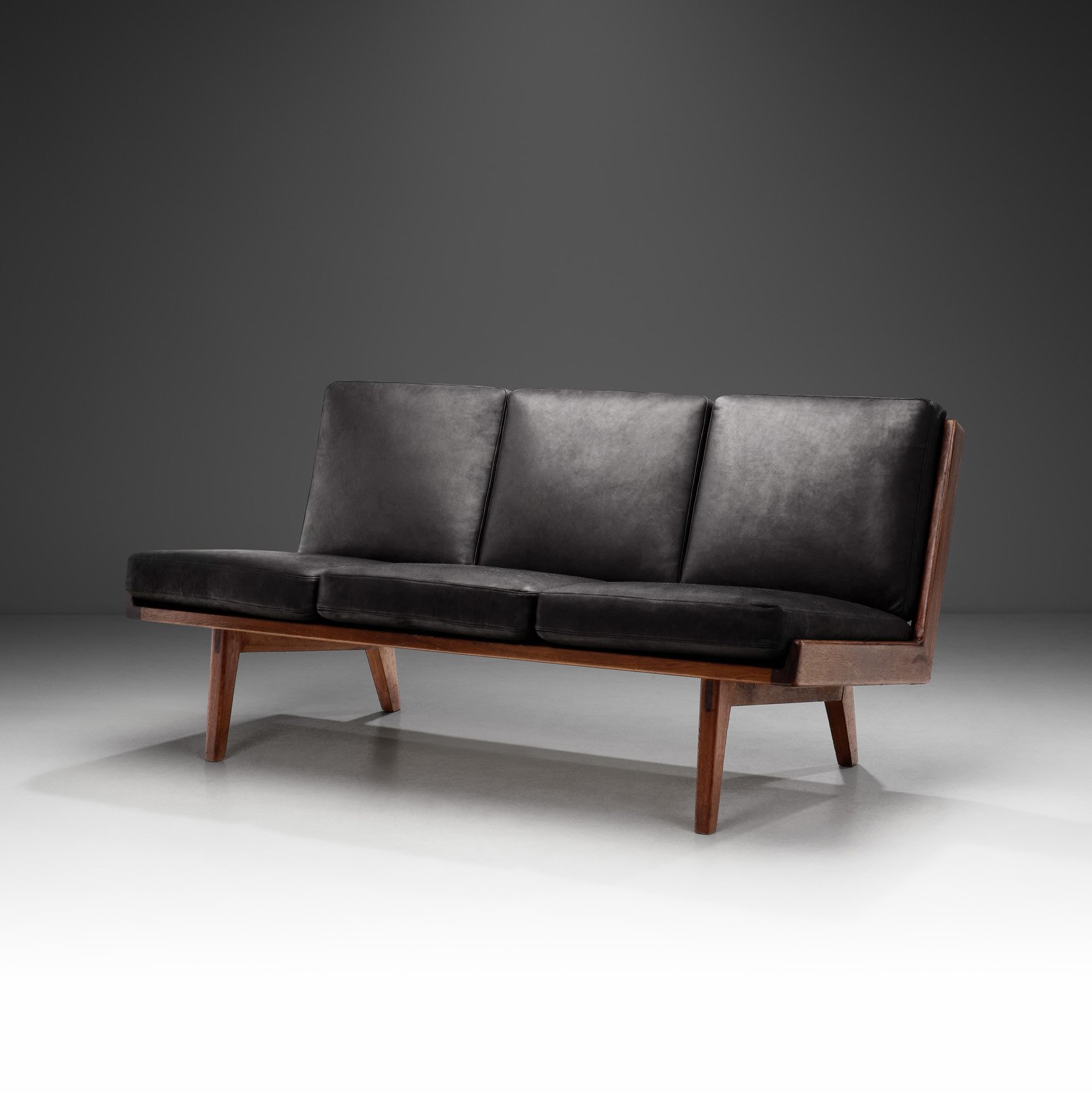 "Trienna" Sofa by Carl Gustaf Hiort af Ornäs for Puunveisto Oy, Finland 1950s