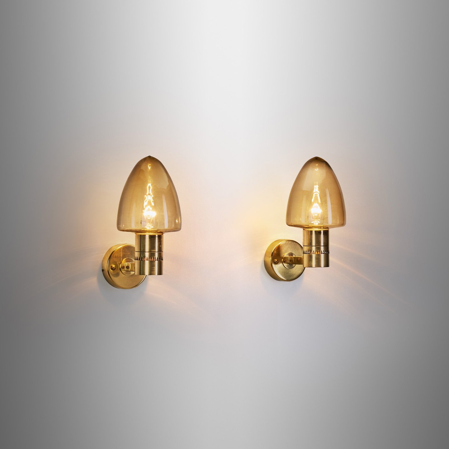 Pair of "V-220" Brass Wall Sconces by Hans-Agne Jakobsson, Sweden 1960s (sold)
