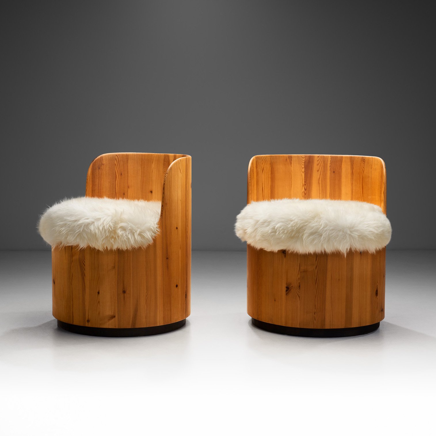 Peter Opsvik "Cylindra" Pine Barrel Chairs, Norway 1980s