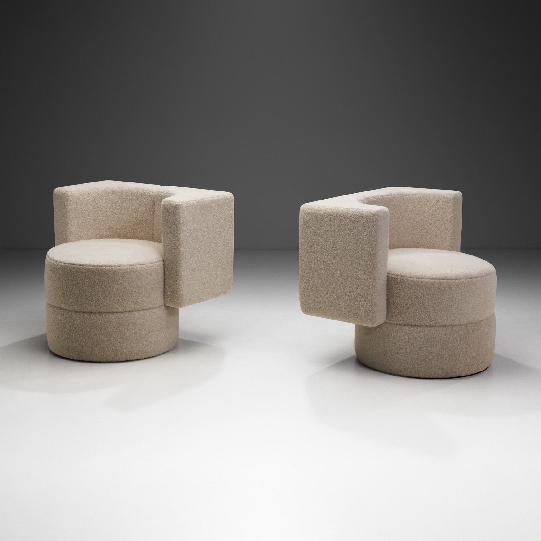 Pair of Upholstered Club Chairs, Czechoslovakia 1970s