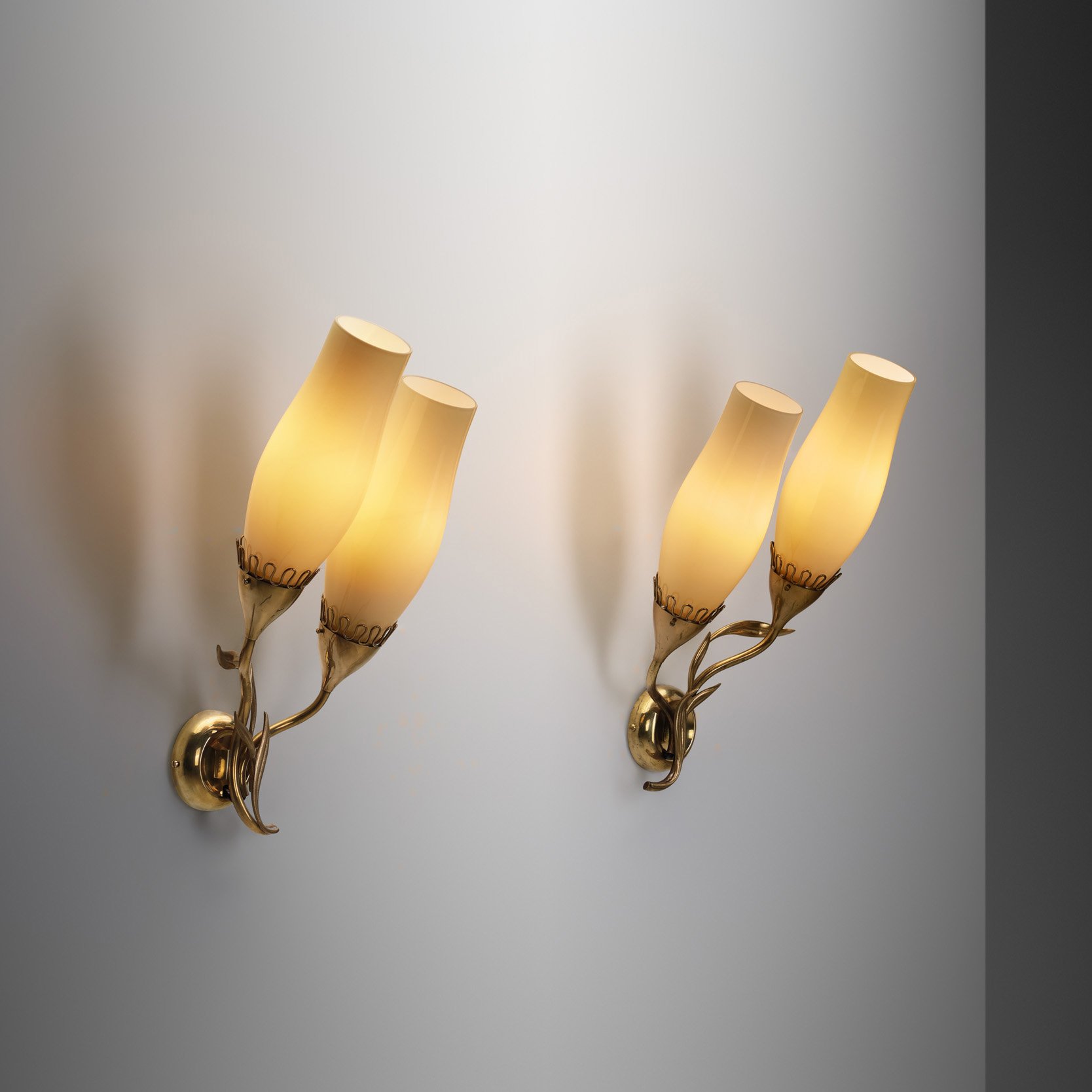 Pair of Mauri Almari "71020" Wall Lights for Idman, Finland 1950s (sold)
