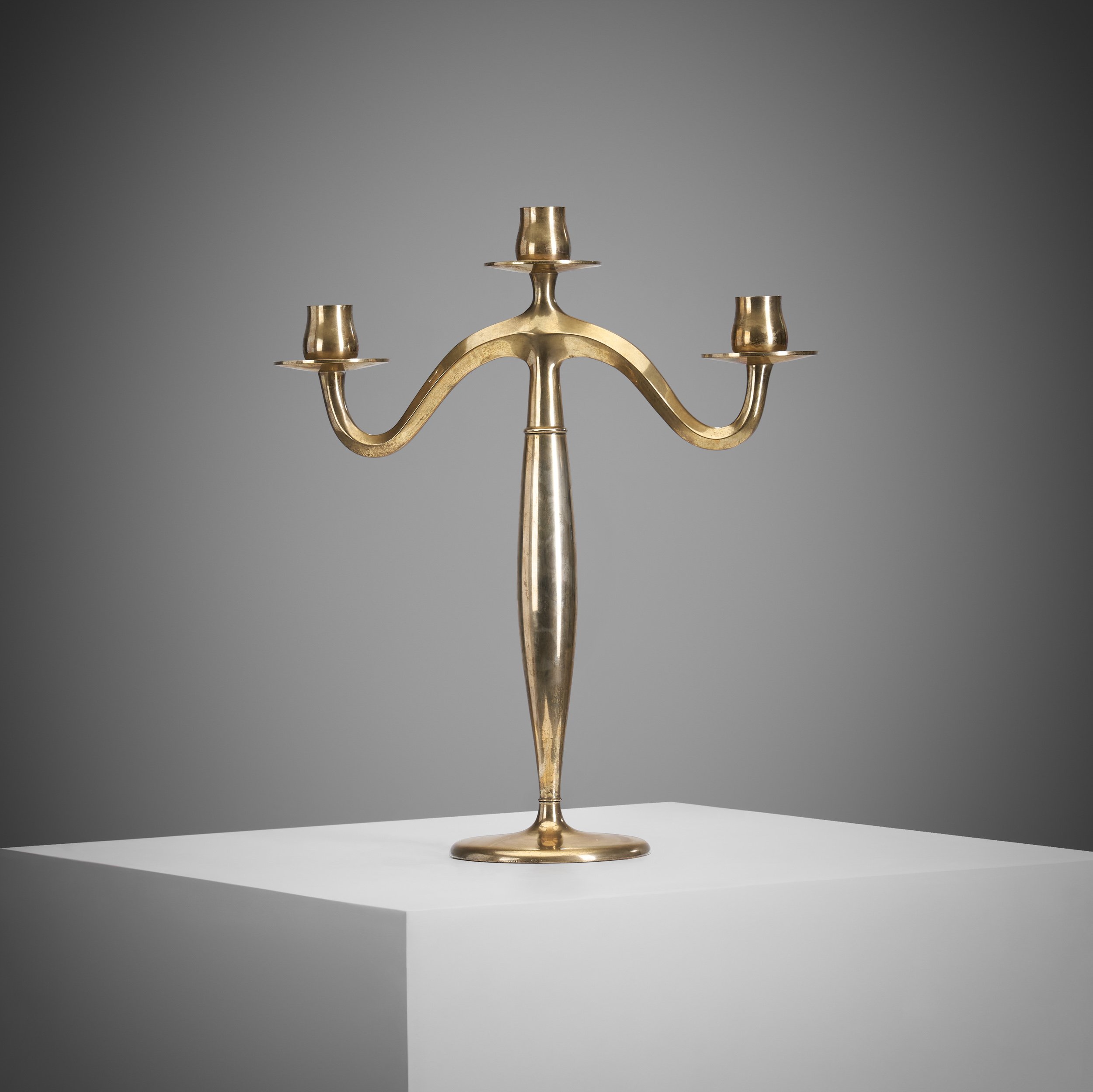 John Norelius Dirigold Art Nouveau Candelabra for AB Alco, Sweden 1920s