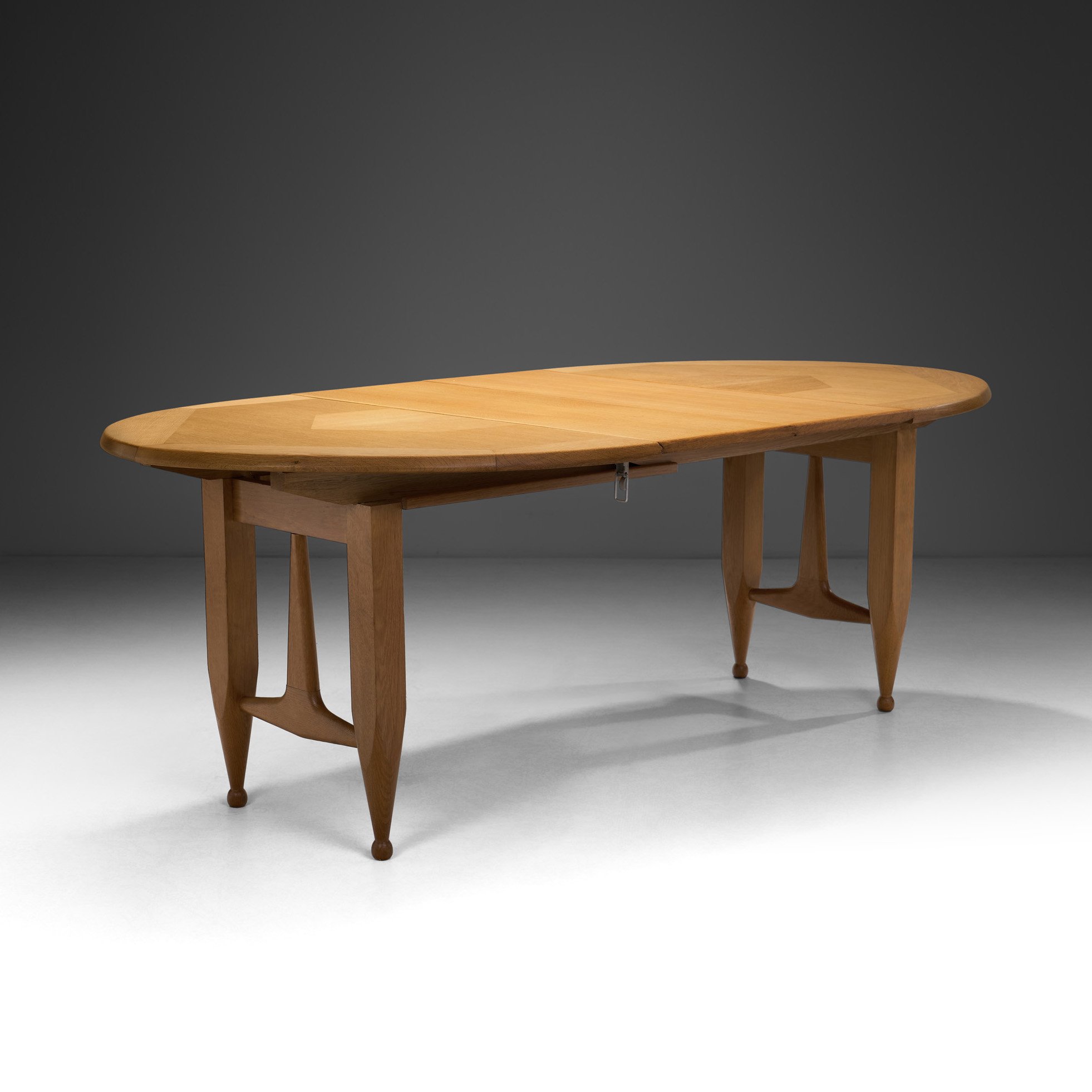 Extendable Wood and Veneer Dining Table by Guillerme et Chambron, France 1960s (sold)