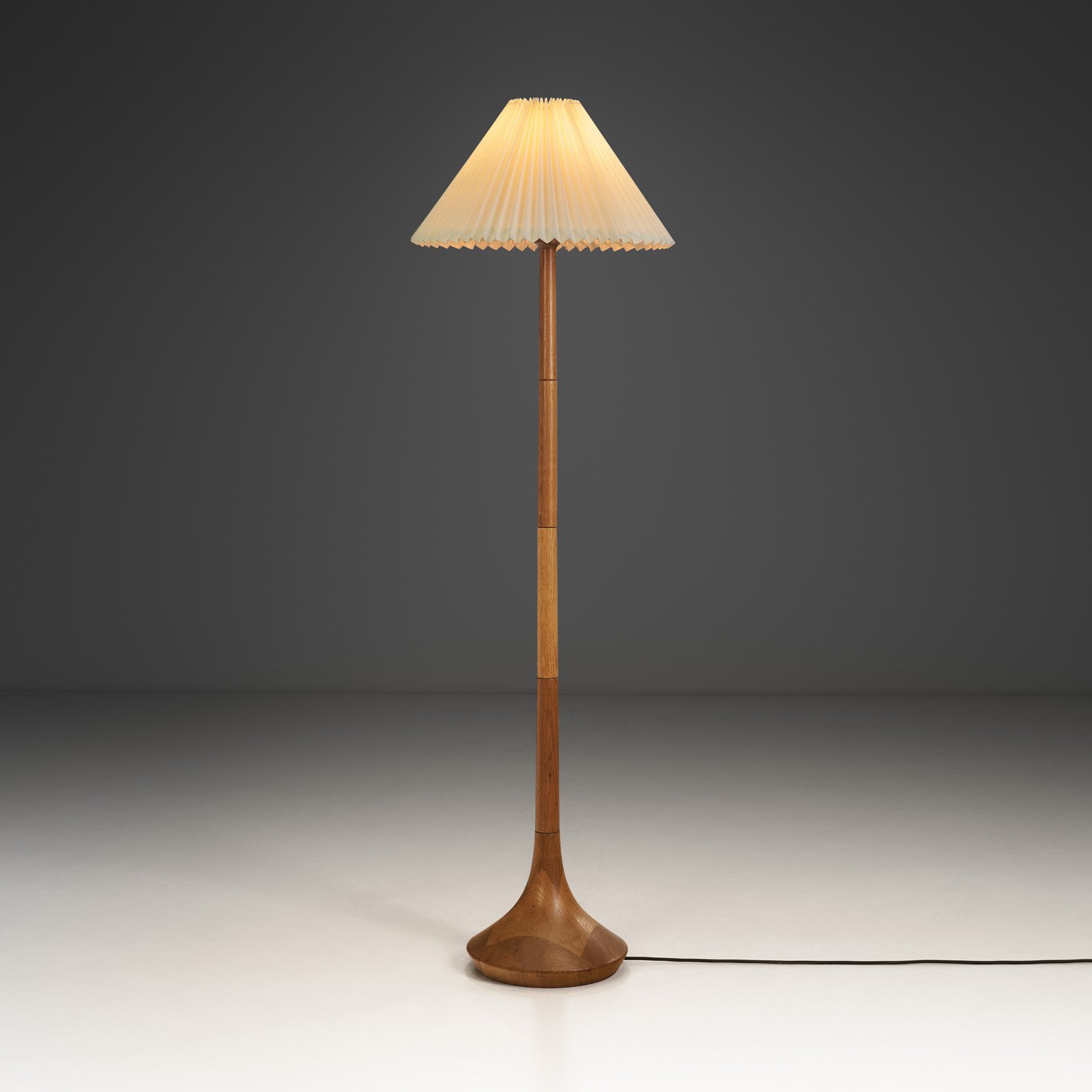 Danish Modern Oak Floor Lamp by Lisbeth Brams for Fog & Mørup, Denmark 1960s (sold)