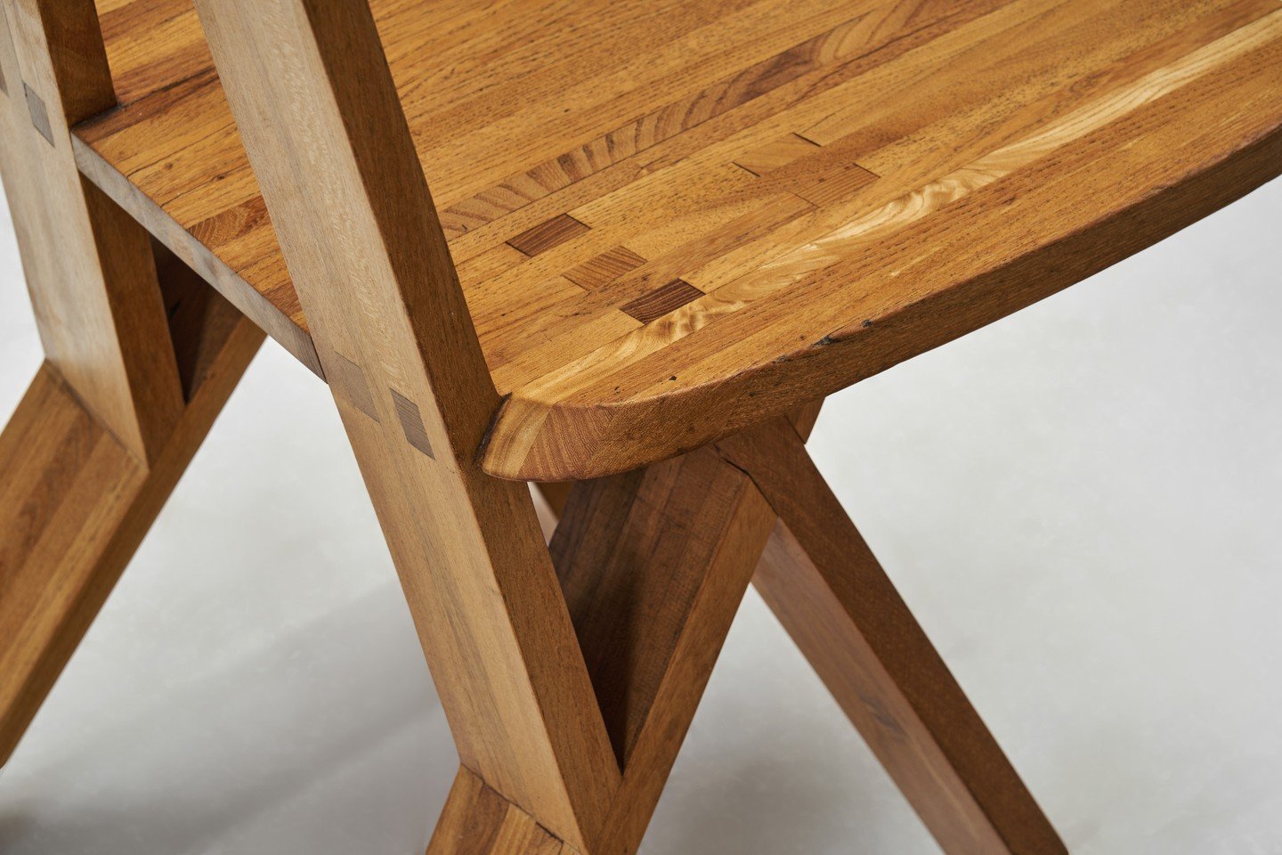 This rare set of Pierre Chapo S45 &ldquo;Chlacc&rdquo; chairs embodies the designer&rsquo;s lifelong pursuit of honest materials and inventive joinery. Crafted from solid elm, the chairs showcase the technical prowess that made Chapo a legend of Fren