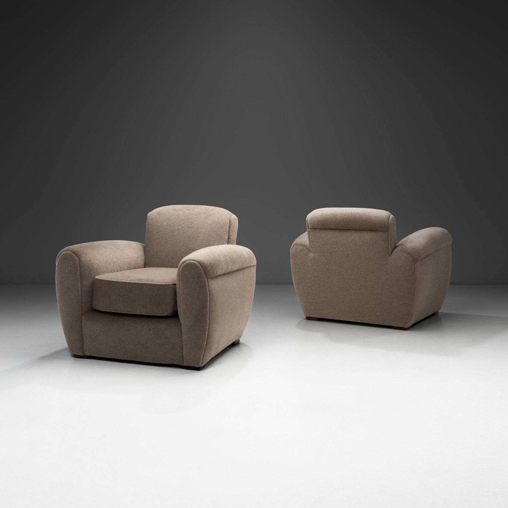 Pair of Upholstered French Armchairs, France 1930s (sold)
