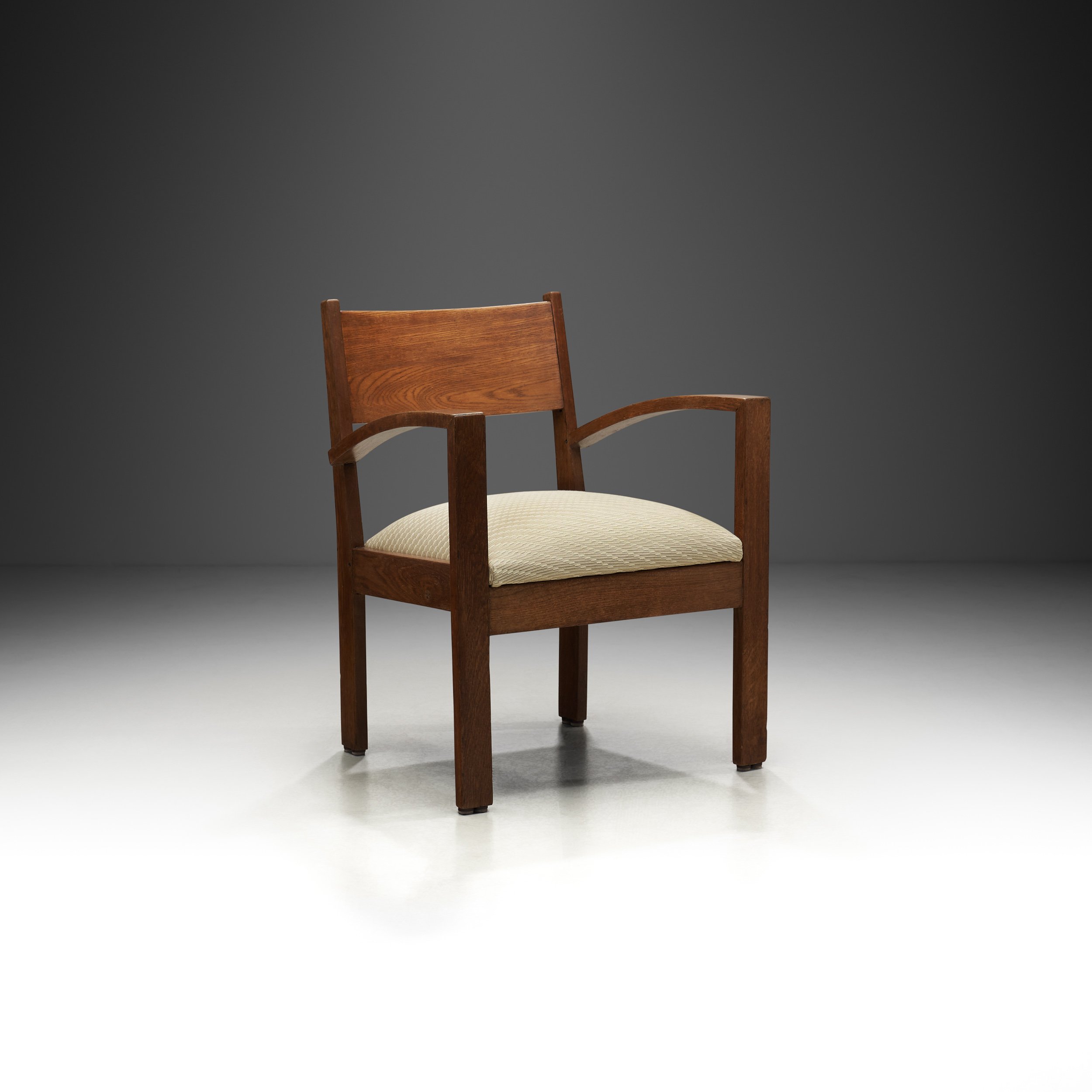 Art Deco Chair with Upholstered Seat, Europe First half of the 20th Century