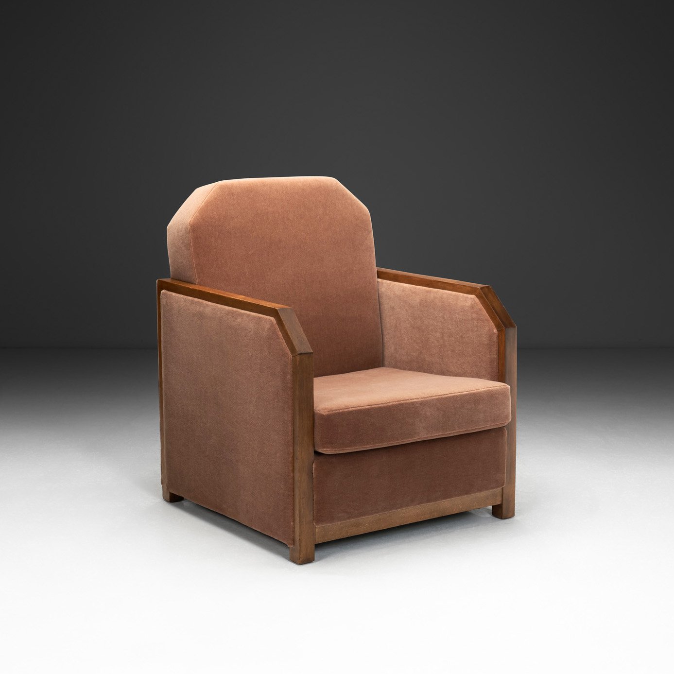 Upholstered Art Deco Armchair, Europe 1930s