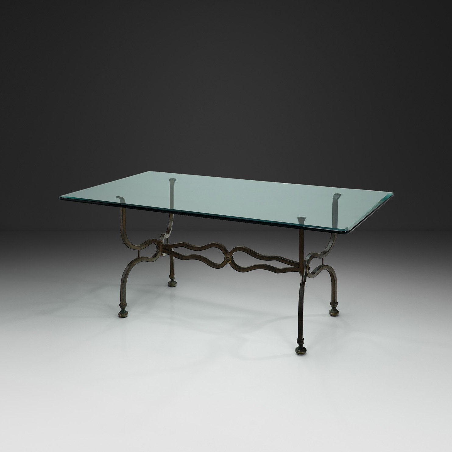 Wrought Iron Savonarola Dining Table, Italy 1960s