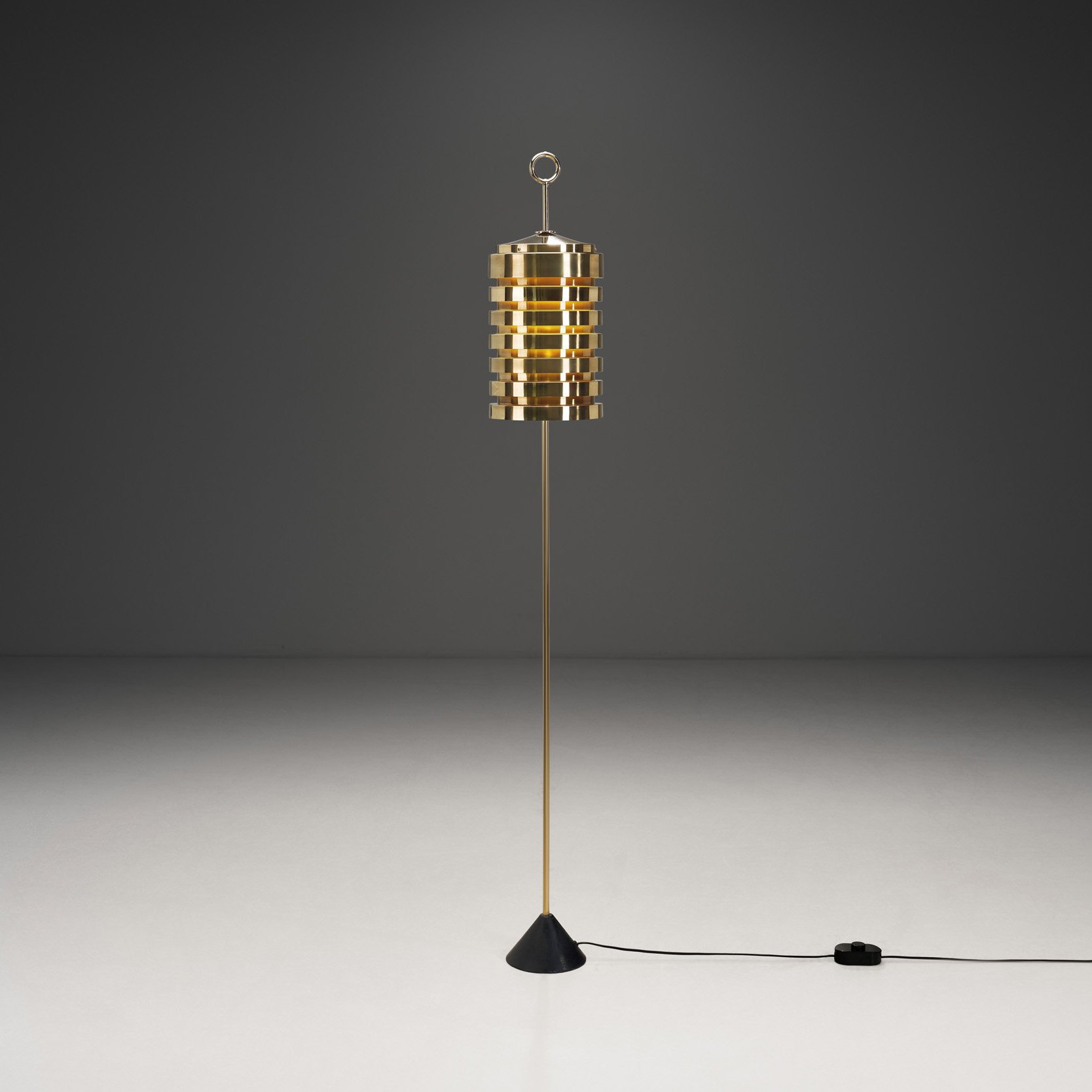 Rare Hans-Agne Jakobsson Brass Floor Lamp for AB Markaryd, Sweden ca 1960s (sold)