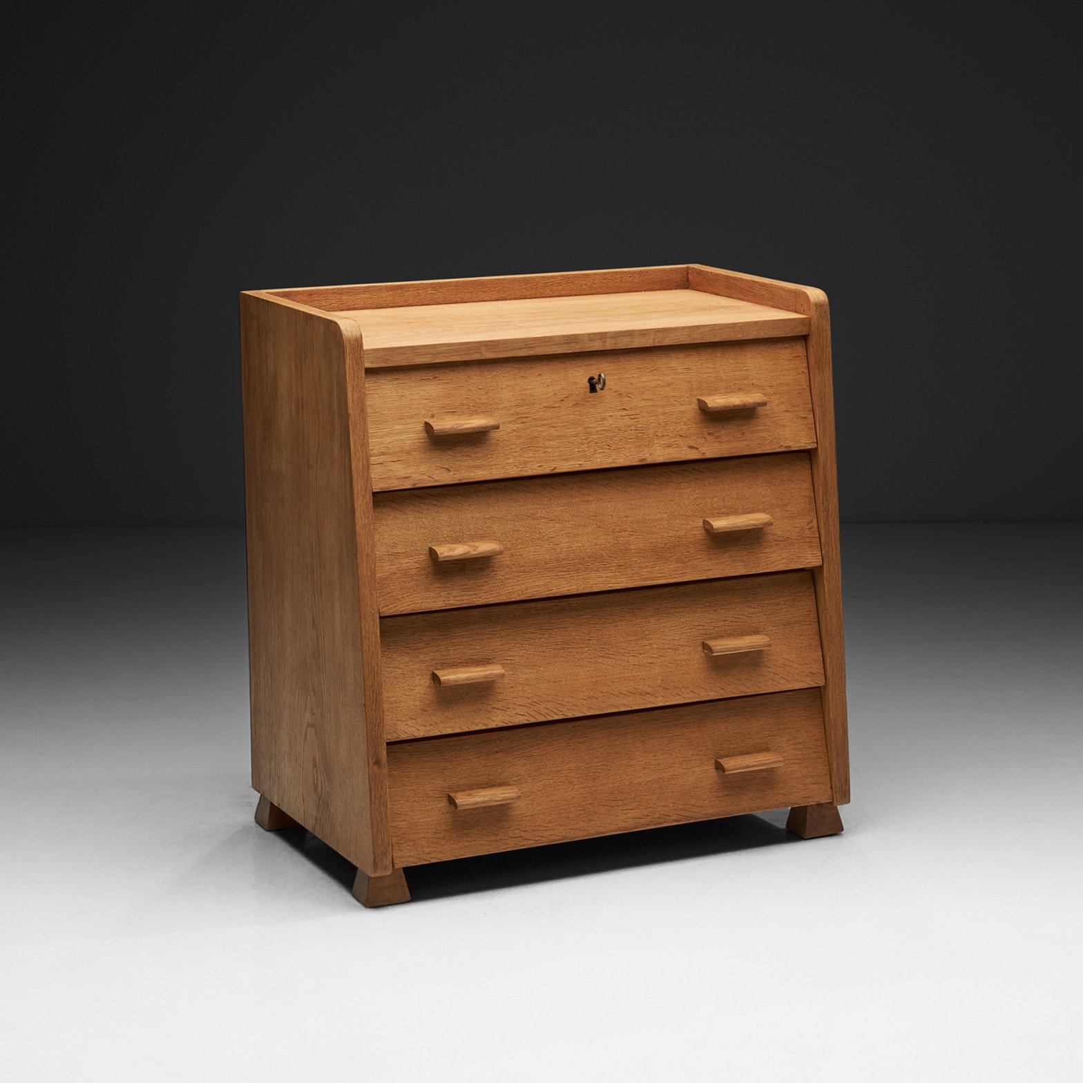 Oak Chest of Drawers by AB Nybrodafabriken, Sweden ca 1940s