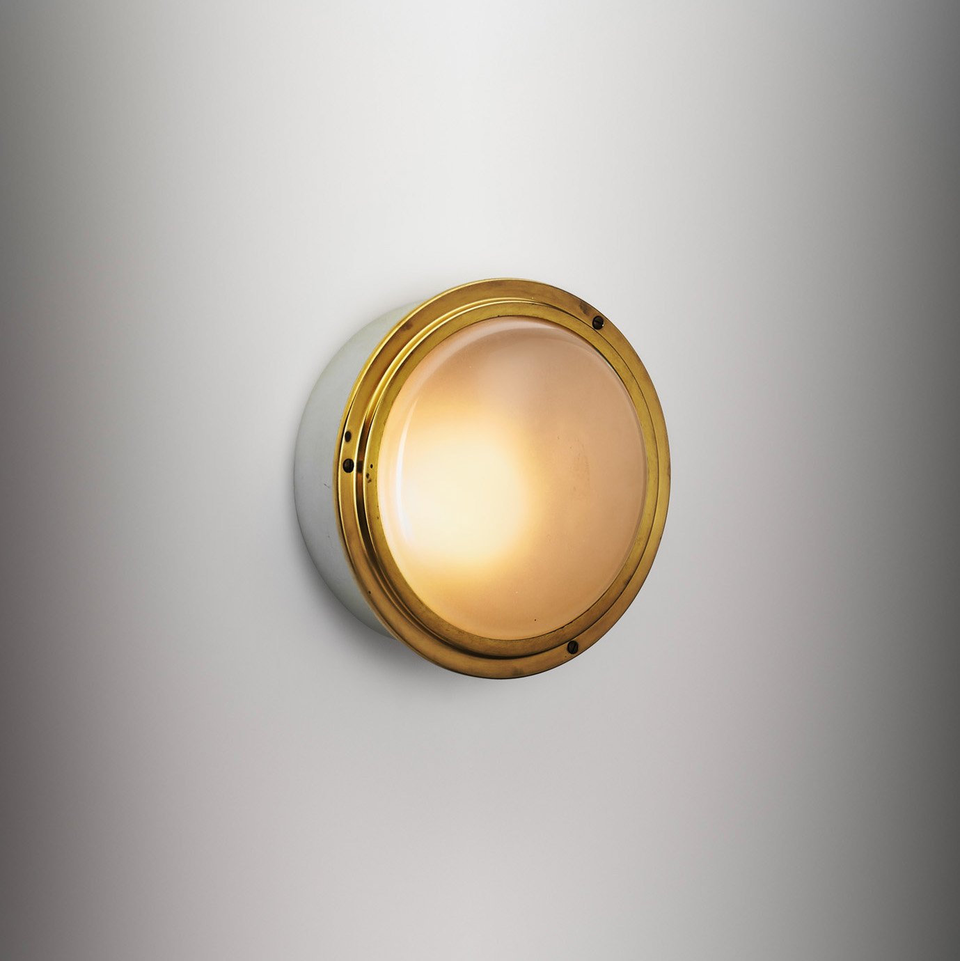 "Waggon" Aluminium and Brass Wall Lamp for Louis Poulsen, Denmark ca 1970s