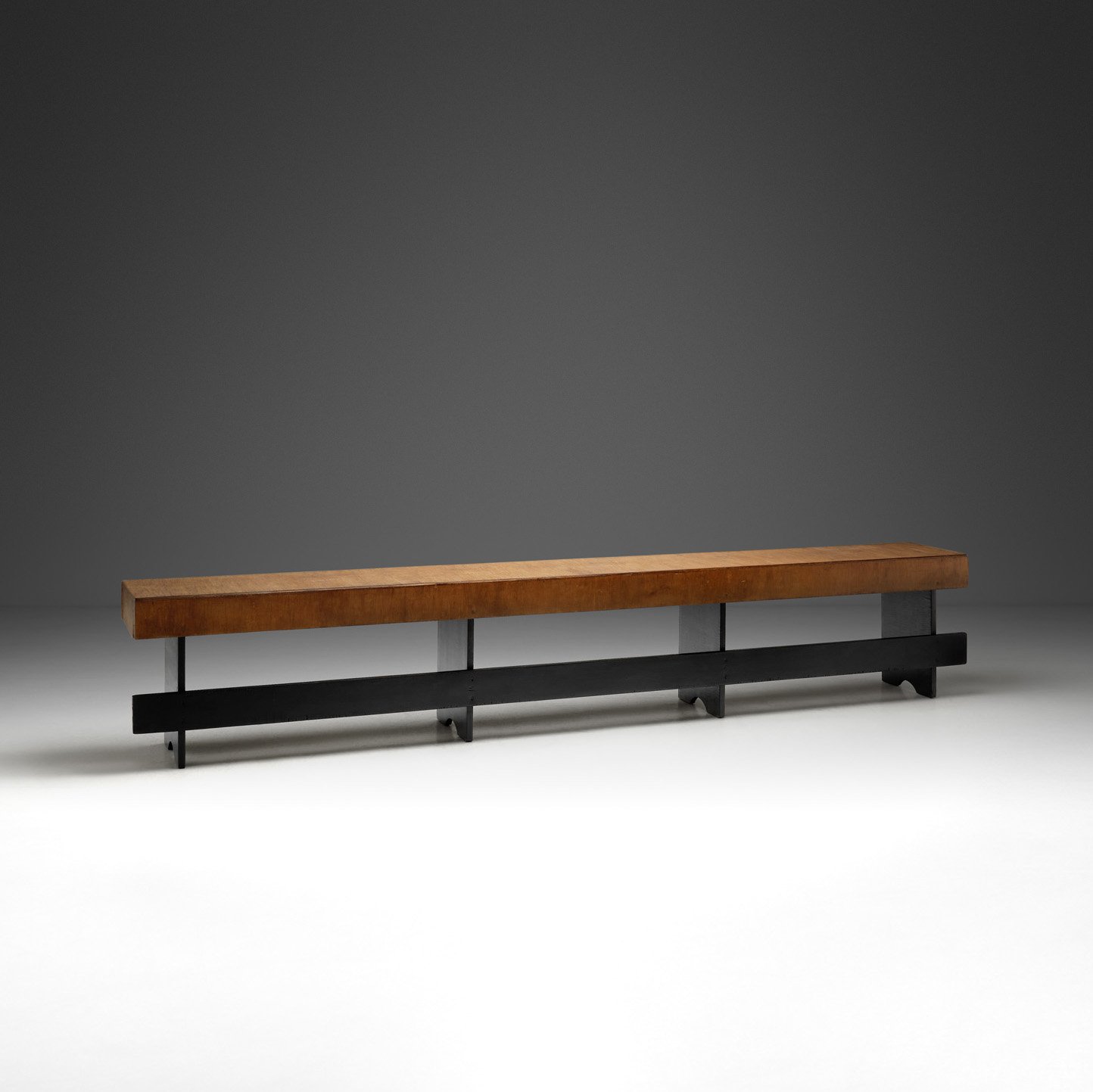 Mid Century Modern Wooden Bench, Europe ca 1950s (sold)