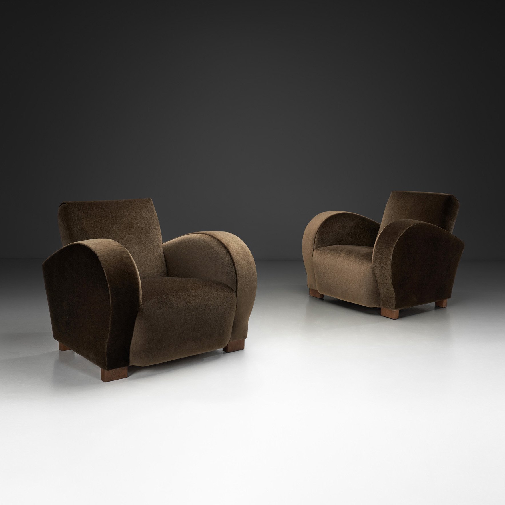 Pair of Norwegian Art Deco Armchairs, Norway 1930s