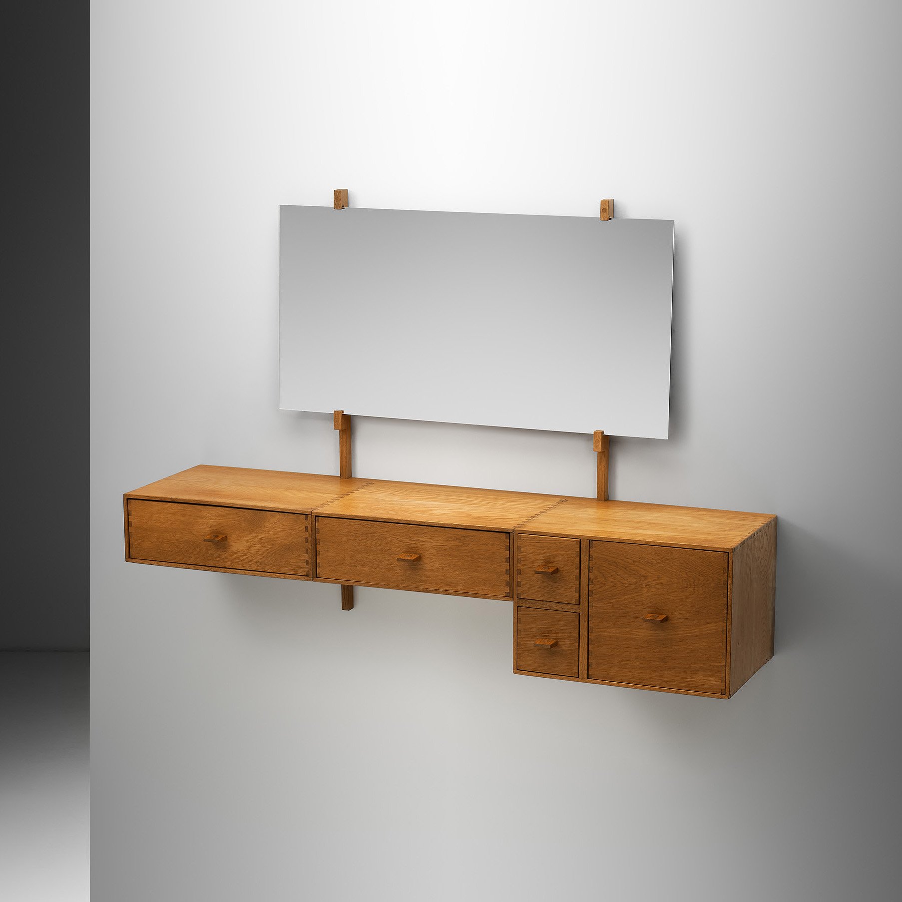 Wall-Mounted Dressing Table by Uno and Östen Kristiansson for Luxus, Sweden 1960s (sold)