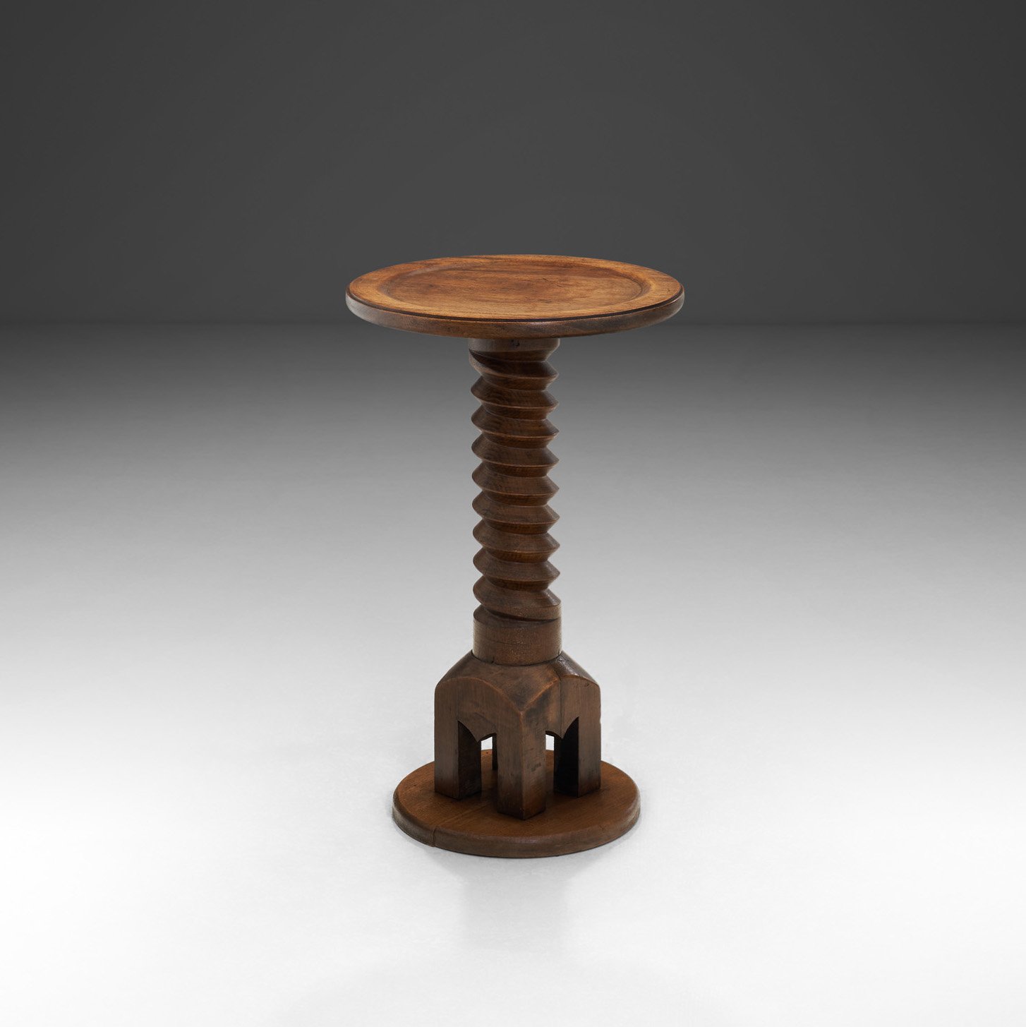 Corkscrew Side Table with Circular Top, Europe 1940s (sold)