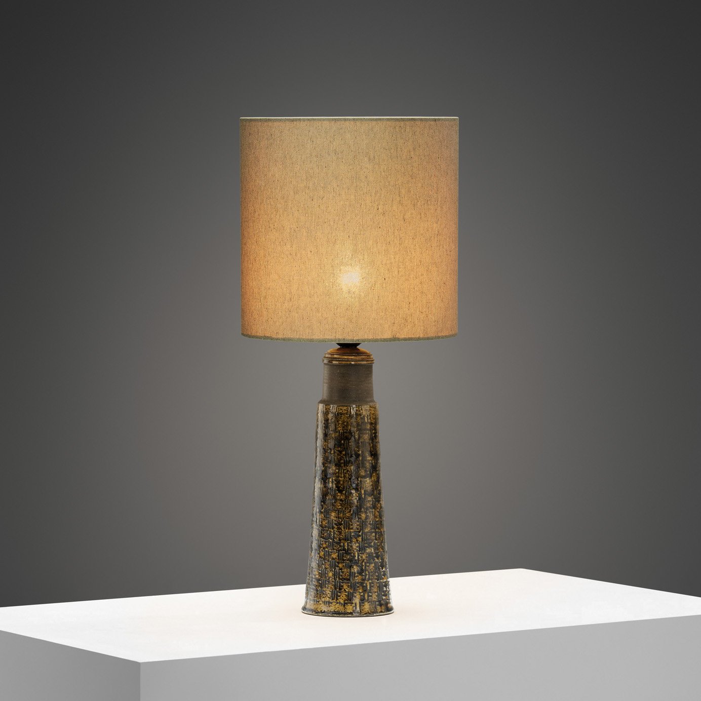 Nils Kähler Glazed Ceramic Table Lamp, Denmark Second half of the 20th Century