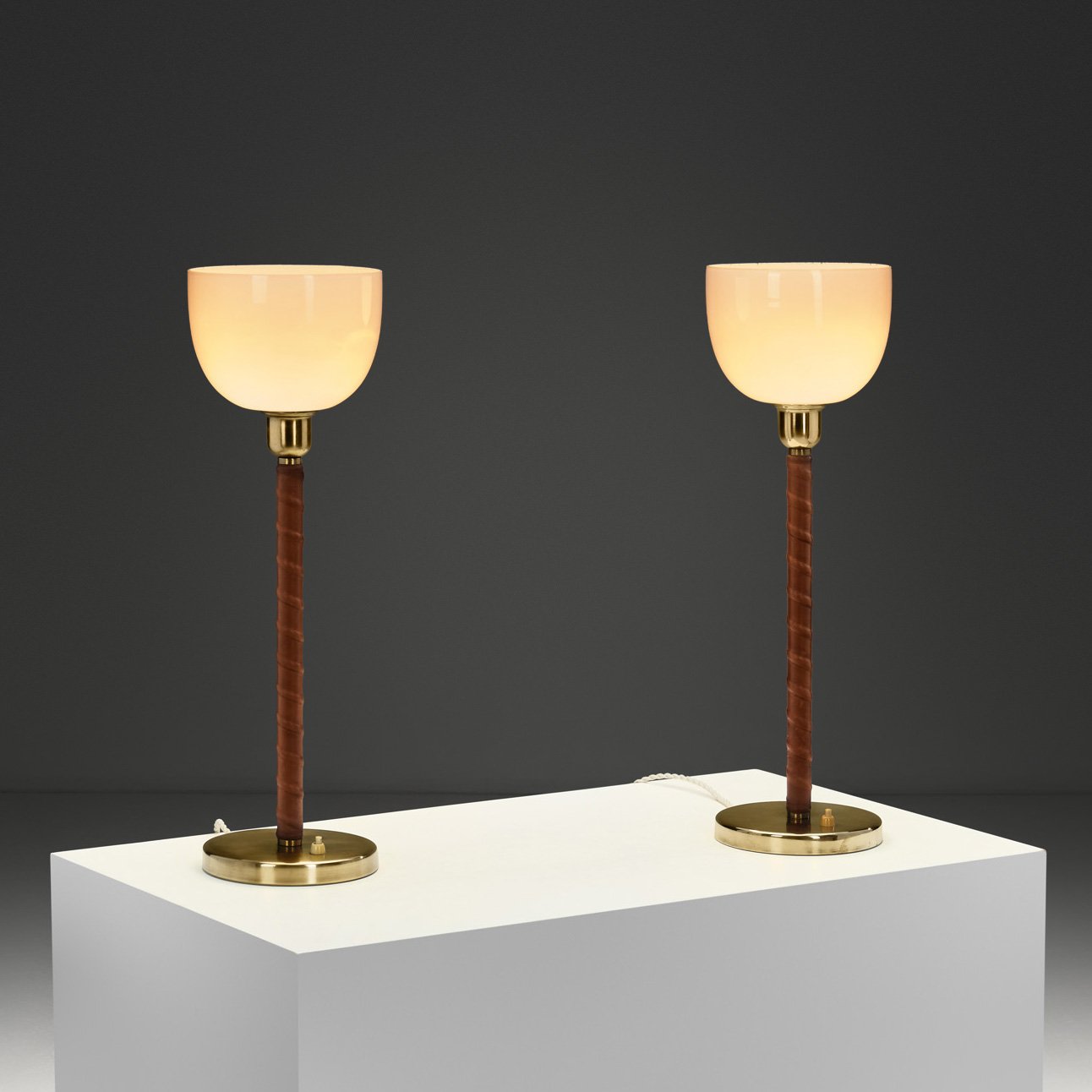 Pair of Model "E1251" Table Lamps by Cebe, Sweden ca 1950s