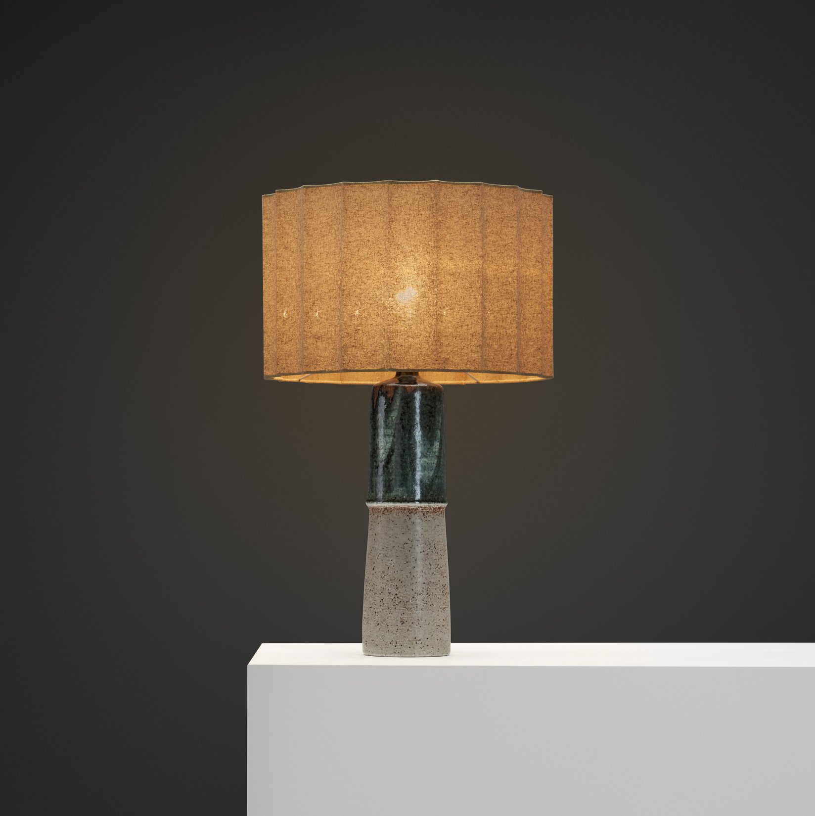 Model "8303" Stoneware Table Lamp by Olle Arberius for Rörstrand Ateljé, Sweden Second Half of 20th Century