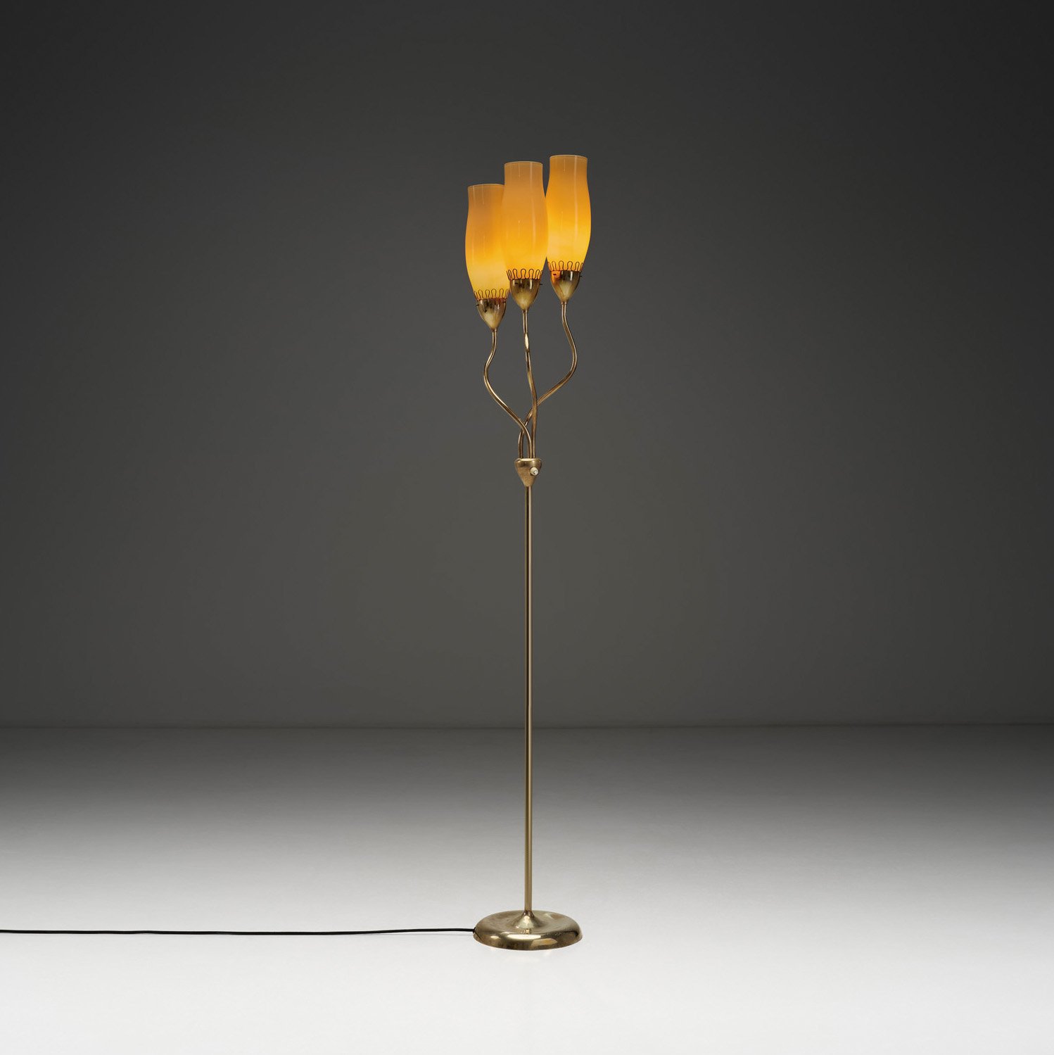 Mauri Almari Model "62046" Floor Lamp for Idman, Finland 1950s
