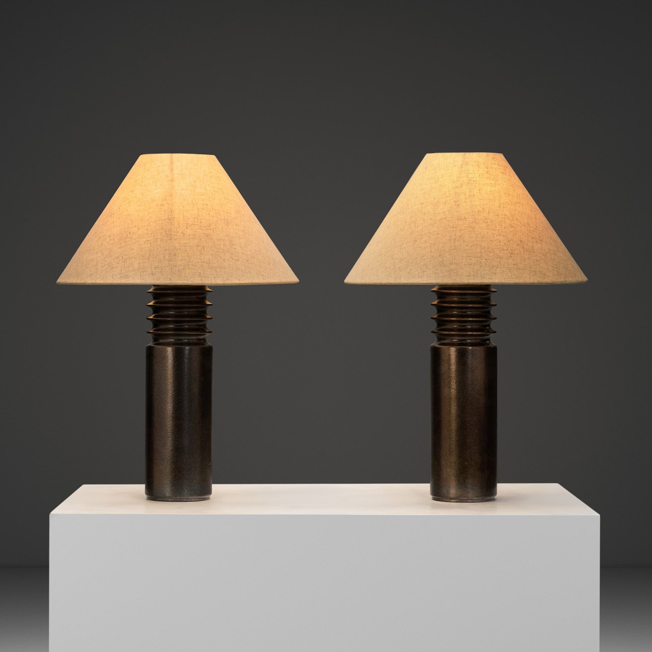 Pair of Model "1041" Table Lamps by Luxus, Sweden Mid-20th Century