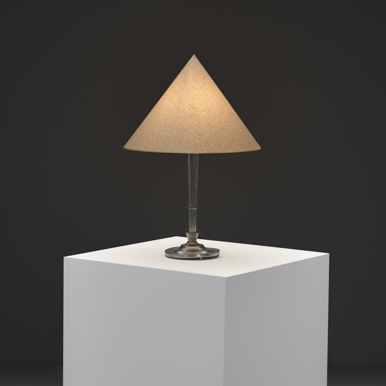 Tin Table Lamp by Celestin Andersson, Sweden First half of the 20th Century