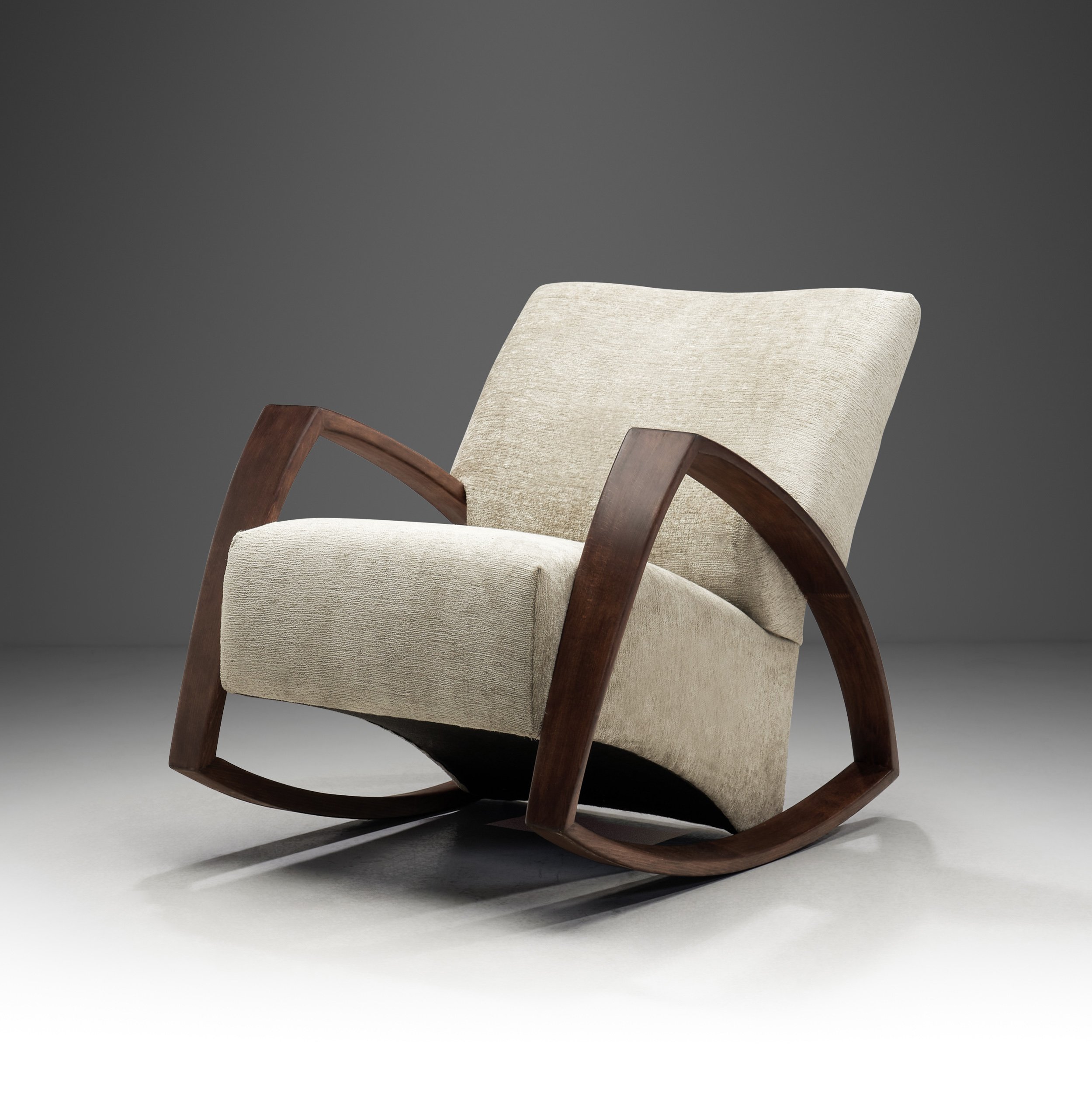 Mid-Century Modern Rocking Chair, Europe Mid-20th century