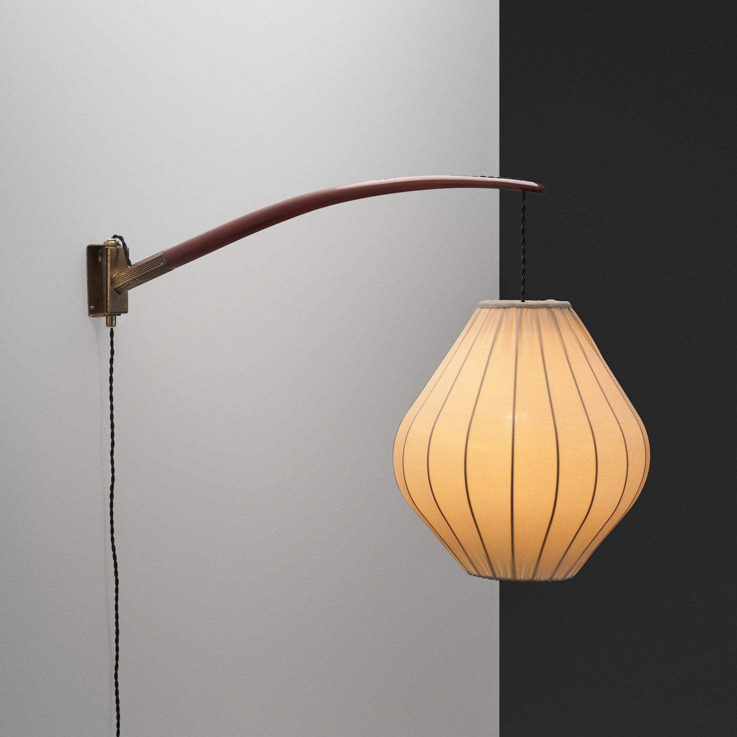 Scandinavian Adjustable Wall Light, Denmark ca 1960s