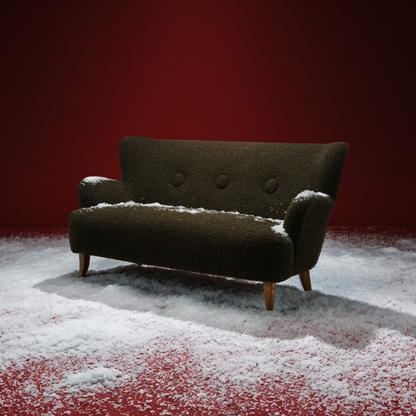 "Laila" Sofa by Ilmari Lappalainen for Asko, Finland 1950s