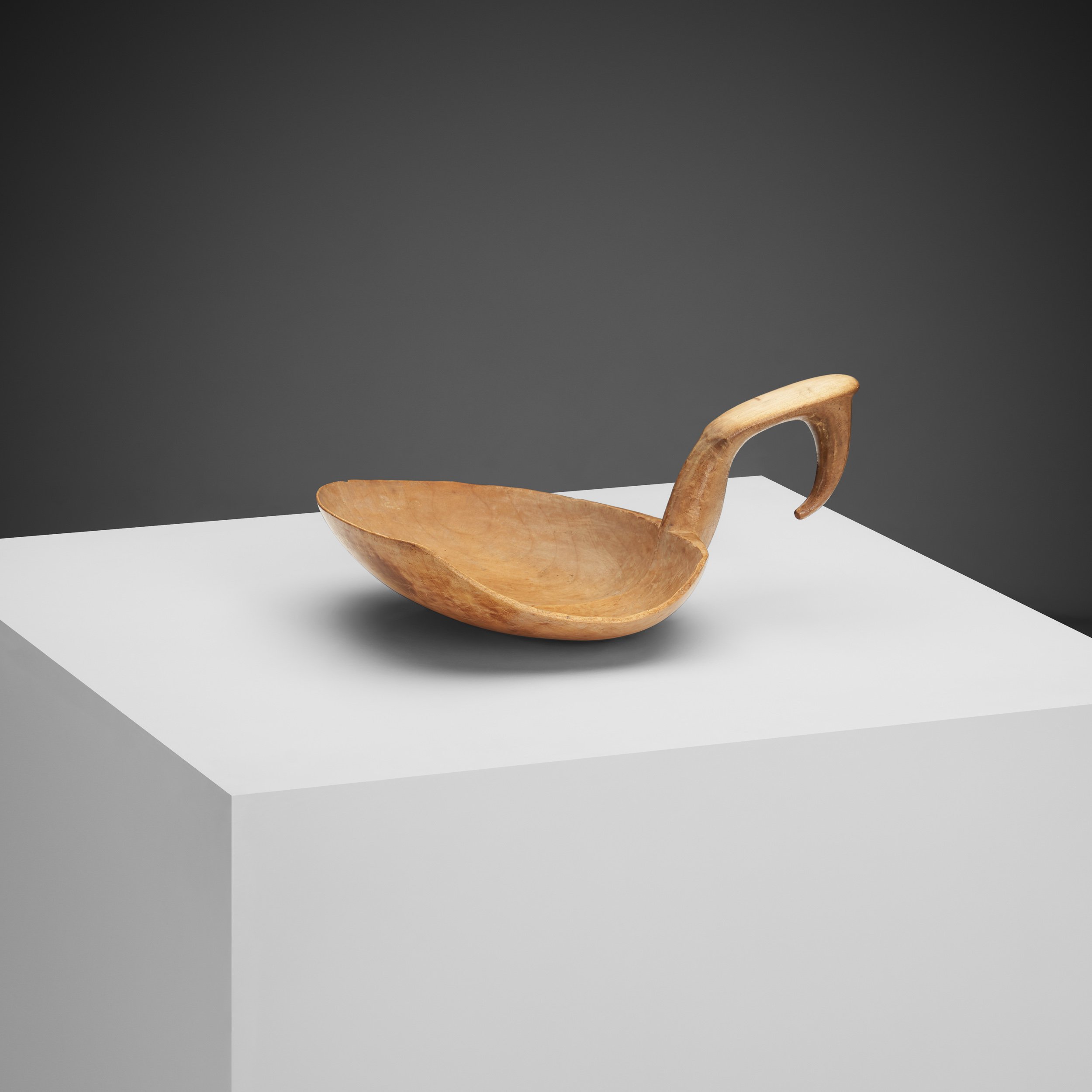 Swedish Carved Birch Ladle, Sweden Early 19th Century