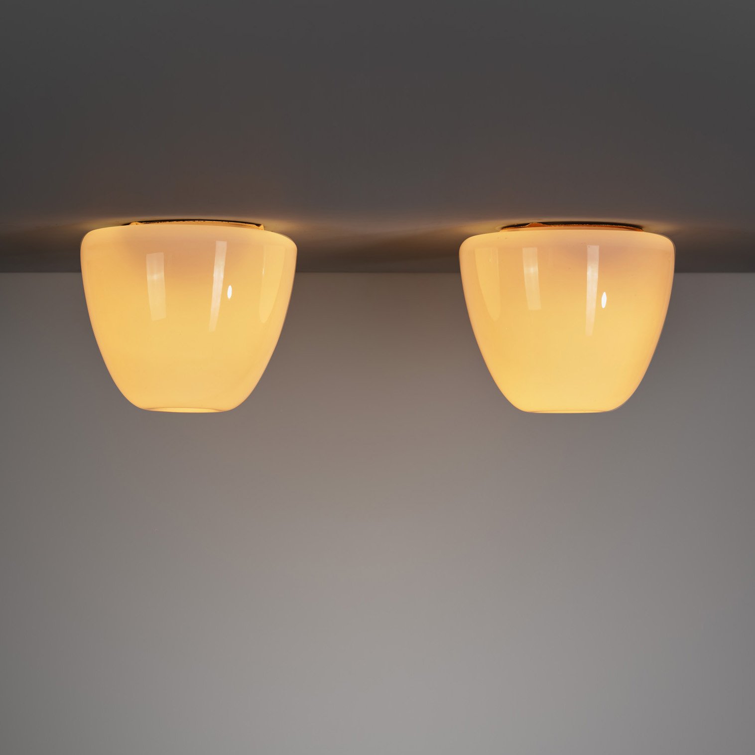 Pair of Model "80115" Ceiling Lamps by Gunnel Nyman for Idman Oy, Finland 1950s