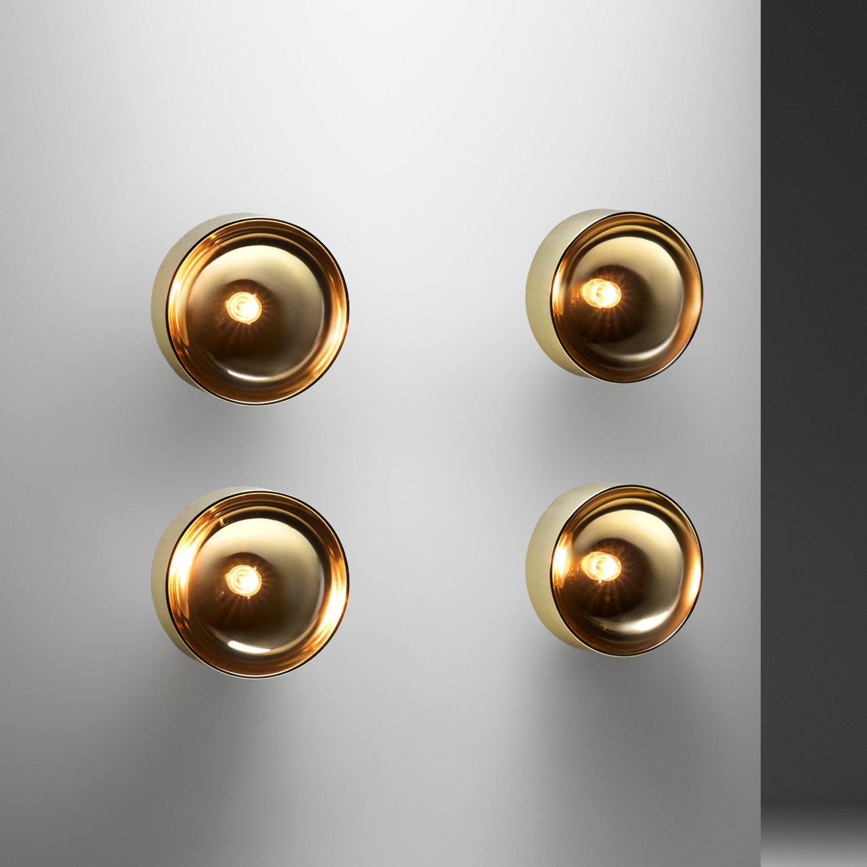 Set of Four Peter Celsing Wall Sconces for Falkenbergs Belysning, Sweden 1960s