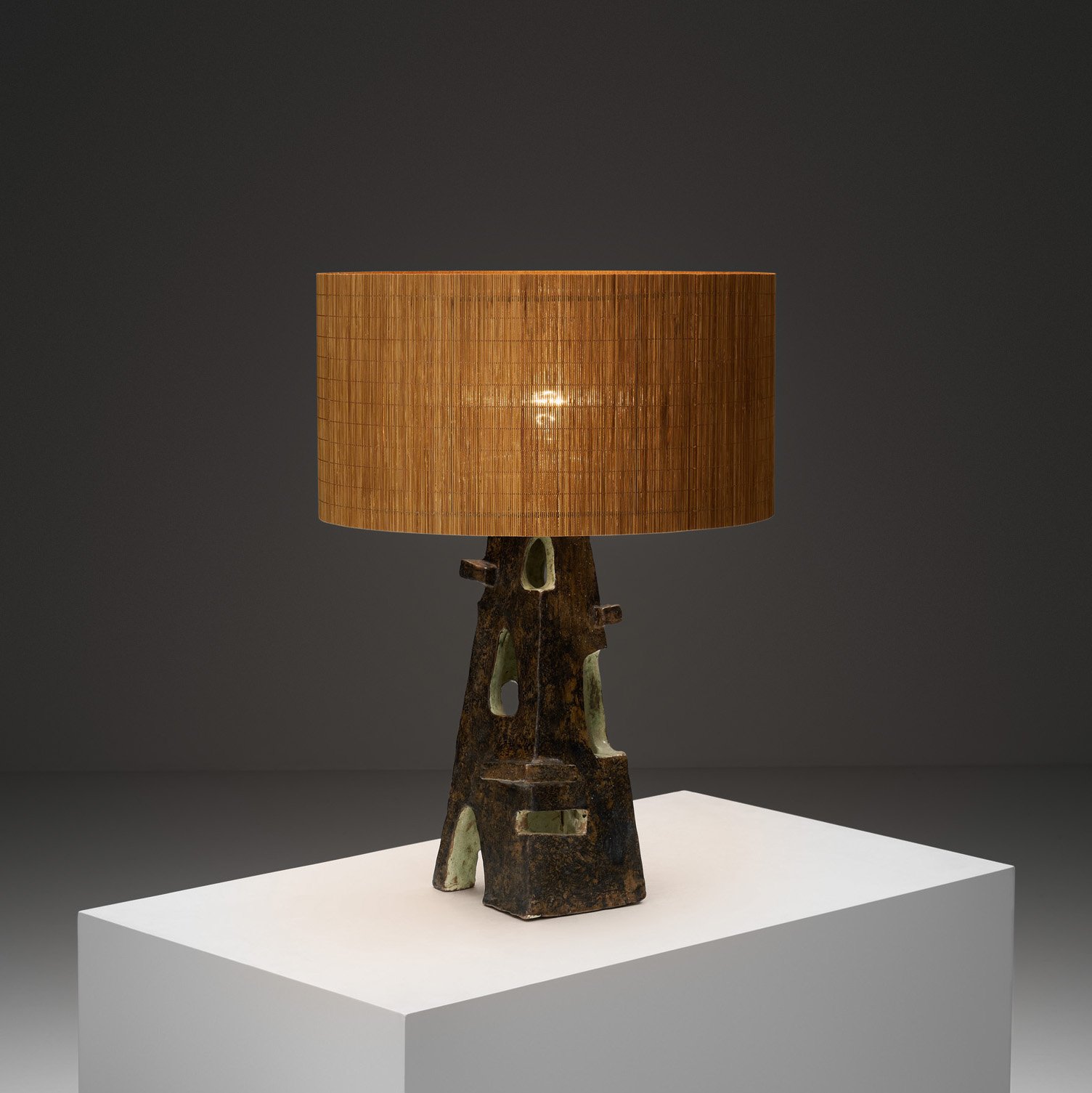 Sculptural Ceramic Table Lamp, France 1960s