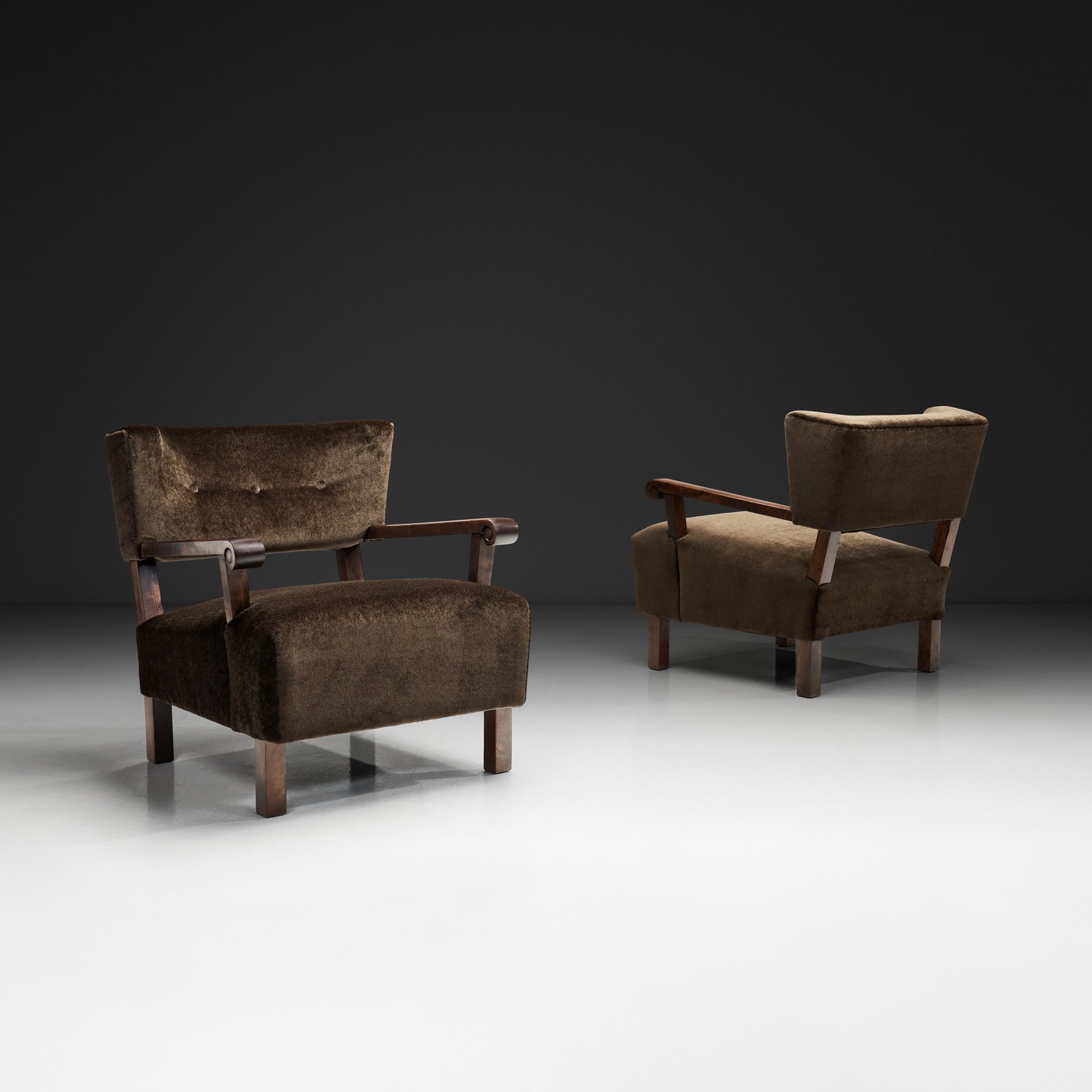 Pair of Lounge Chairs by Åge Nilsson, Norway 1940s