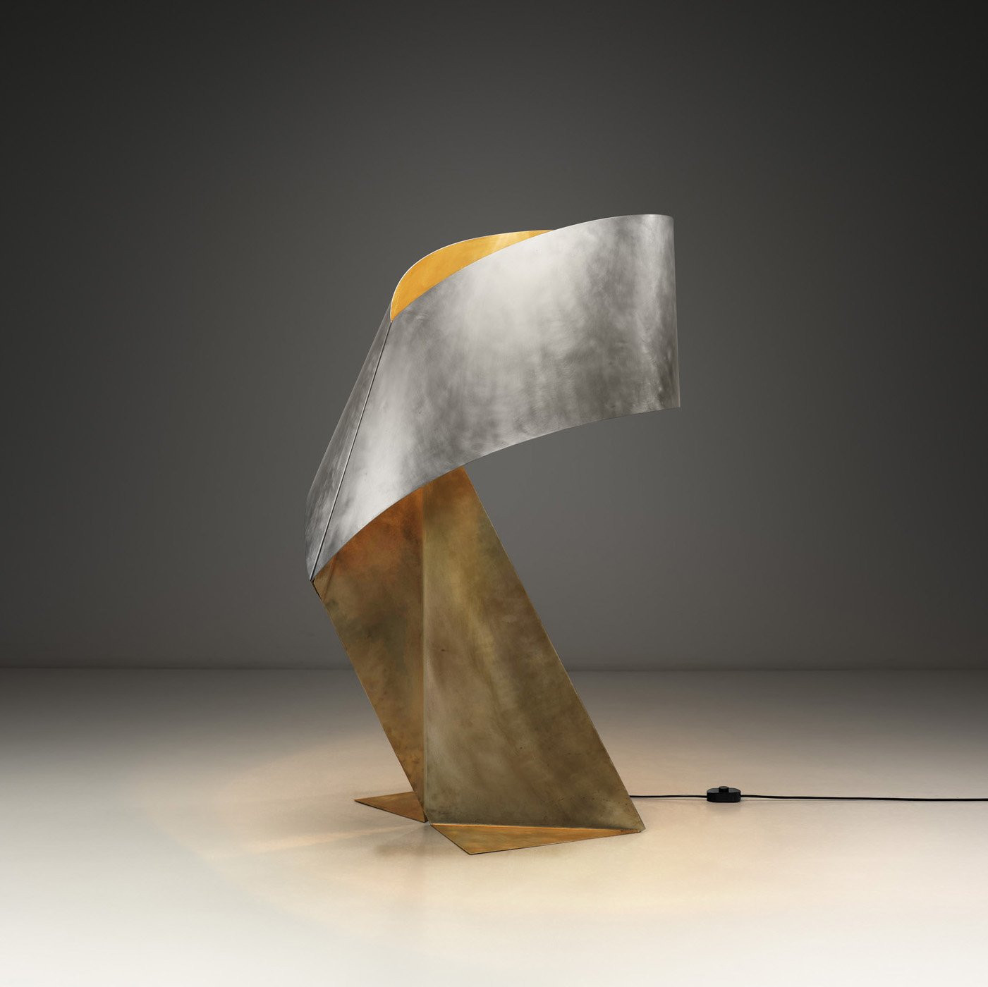 Extra Large "Ribbon" Floor Lamp in Aluminium by Claire Norcross (Attr.) for Habitat, United Kingdom Early 21st Century (sold)