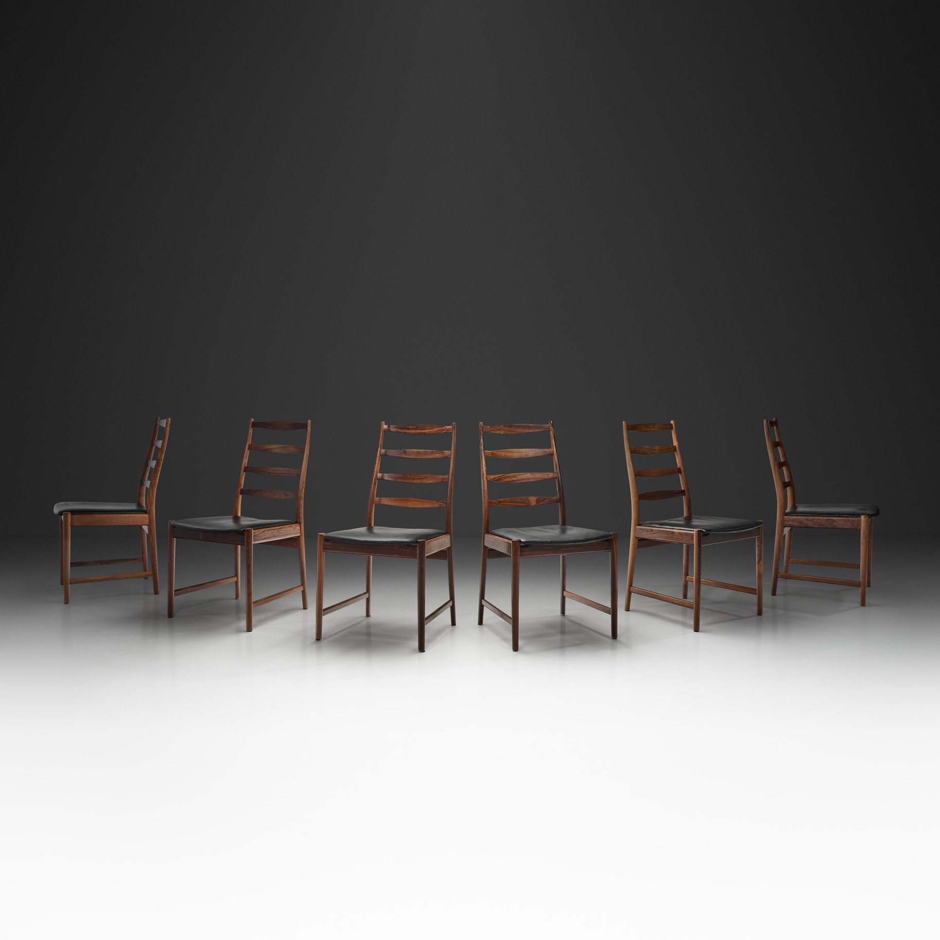 Set of Six Model “113” Dining Chairs by Torbjørn Afdal for Vamo Møbelfabrik, Denmark Mid-20th Century