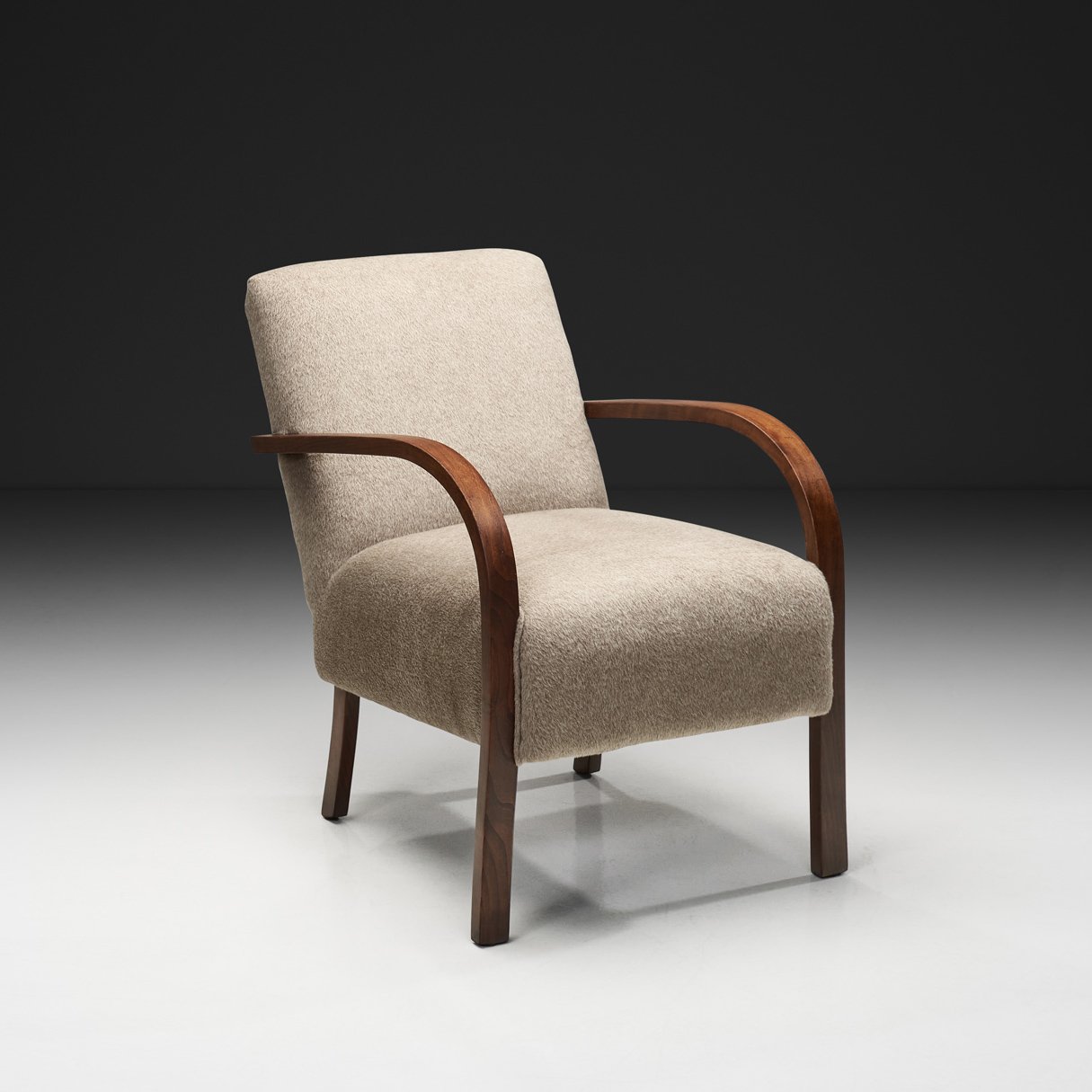 Stained Beech Armchair, Denmark ca 1930s