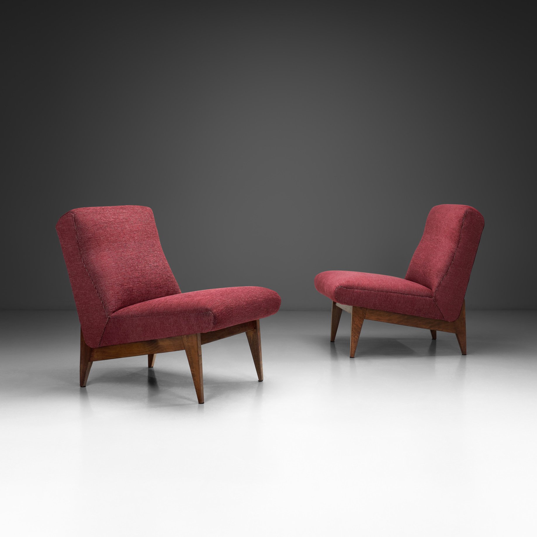 Pair of Lounge Chairs by Jens Risom (Attr.), United States ca 1950s