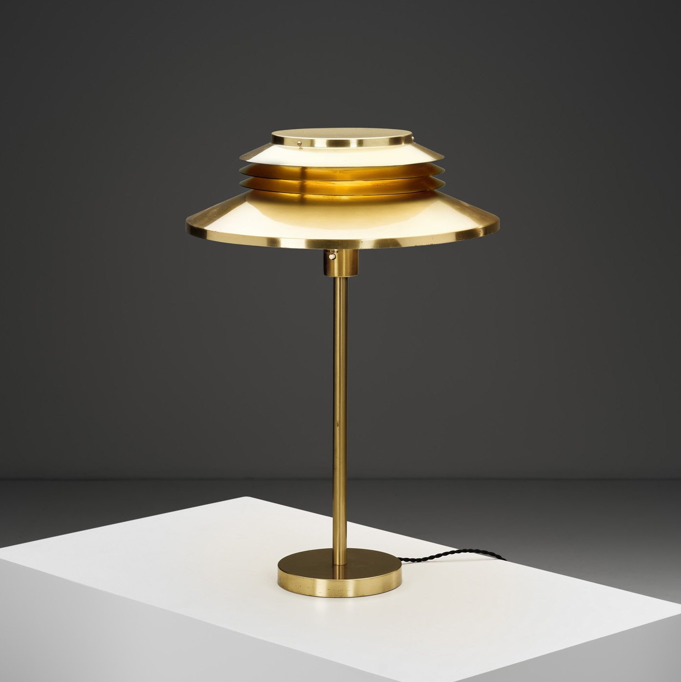 Hans-Agne Jakobsson Model "B120" Brass Table Lamp for Markaryd, Sweden Mid-20th Century