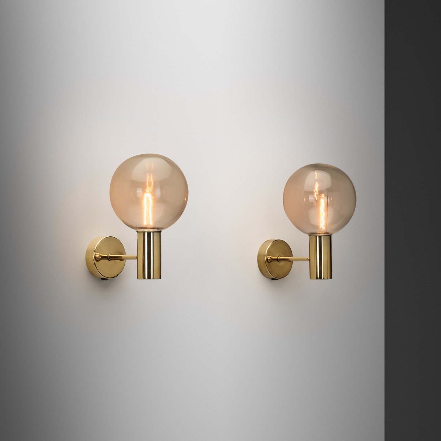 Pair of Hans-Agne Jakobsson Model "V-149" Wall Lamps for AB Markaryd, Sweden 1960s