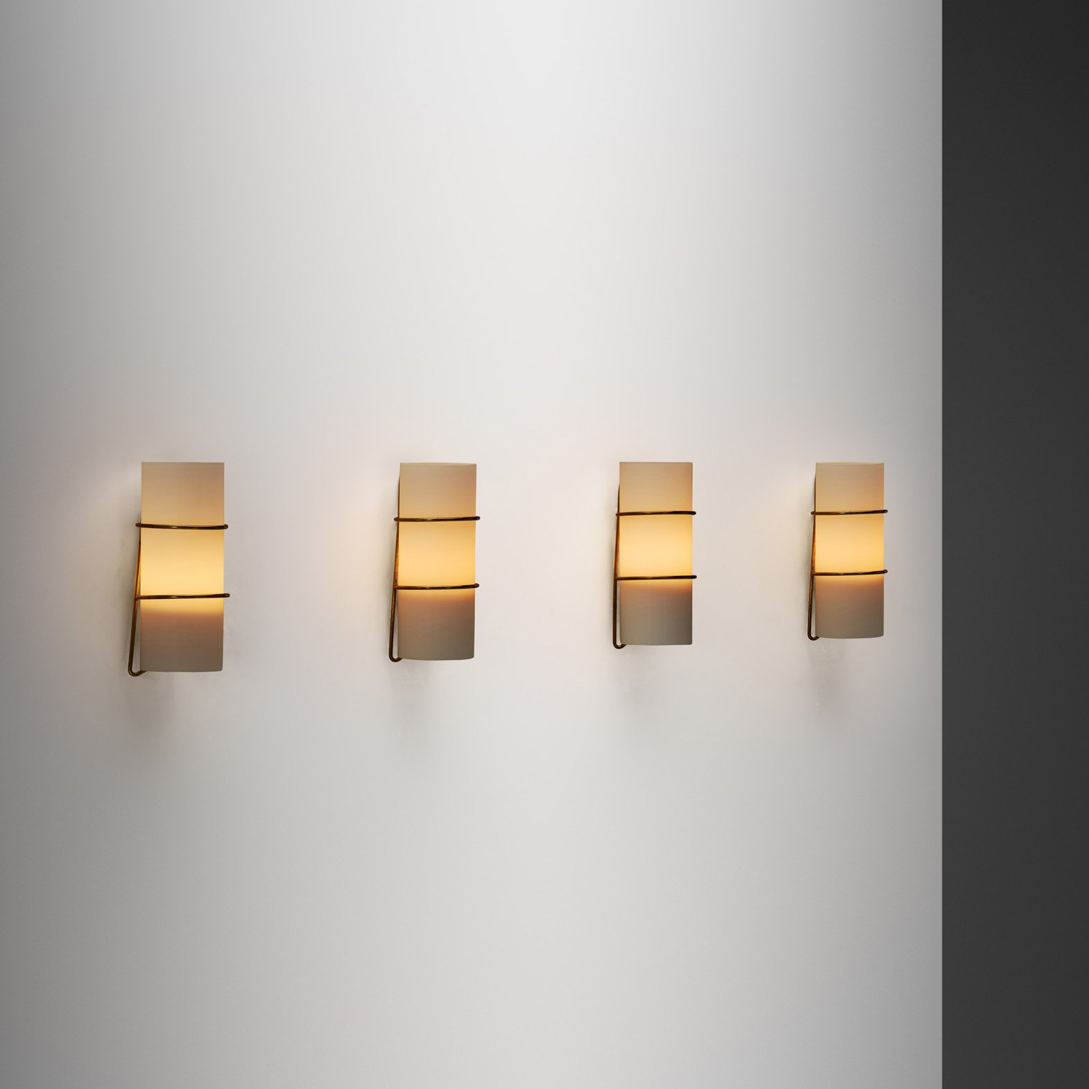 Set of Four "K8-24" Wall Lamps by Maria Lindeman for Idman, Finland 1950s