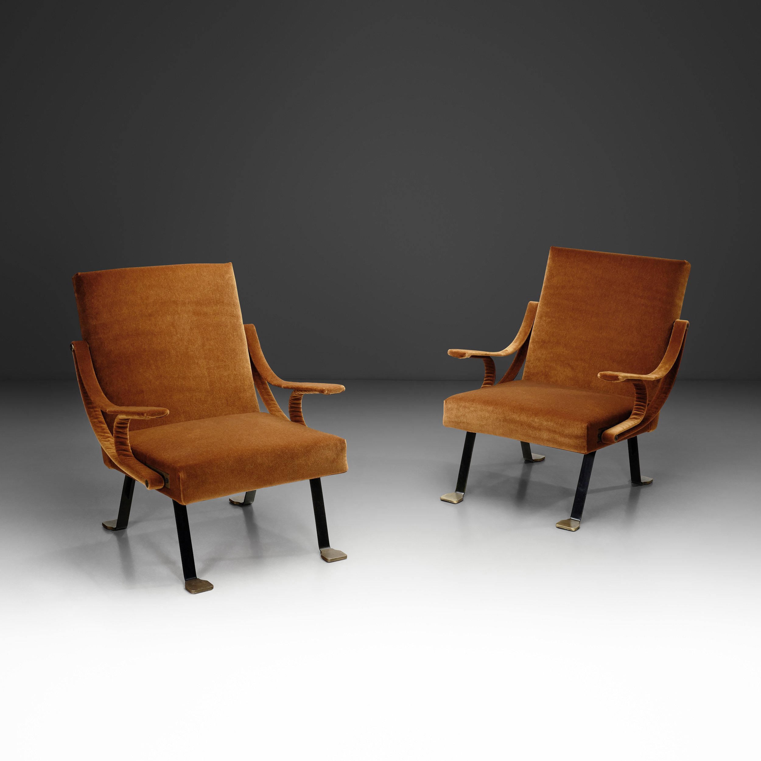 Pair of Adjustable "Digamma" Armchairs by Ignazio Gardella for Gavina, Italy 1960s