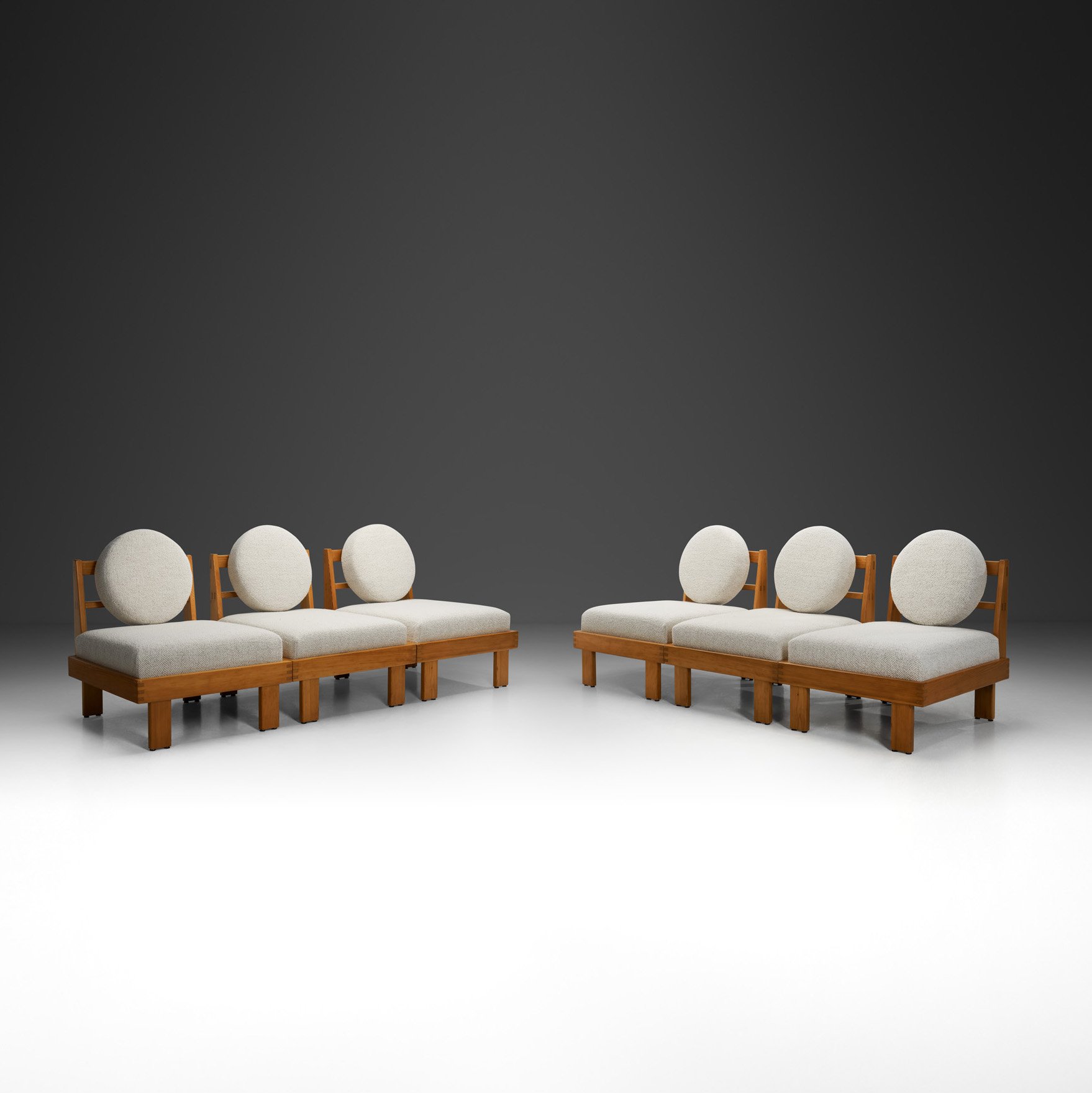 Pair of Modern Modular Sofas with Bouclé Upholstery, Europe Mid-20th Century
