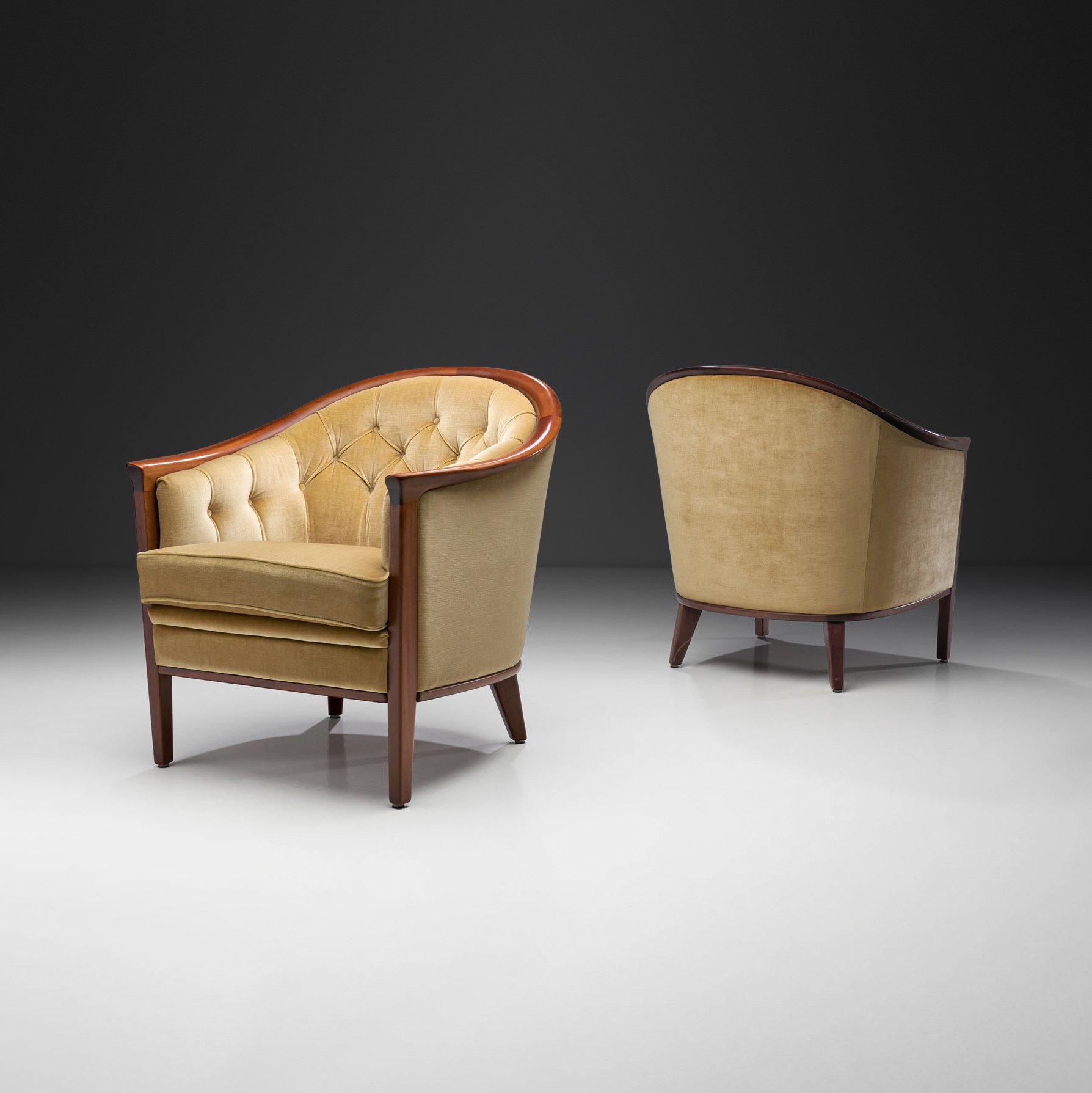 Bertil Fridhagen Pair of “Aristokrat” Armchairs for Bröderna Andersson, Sweden 1963