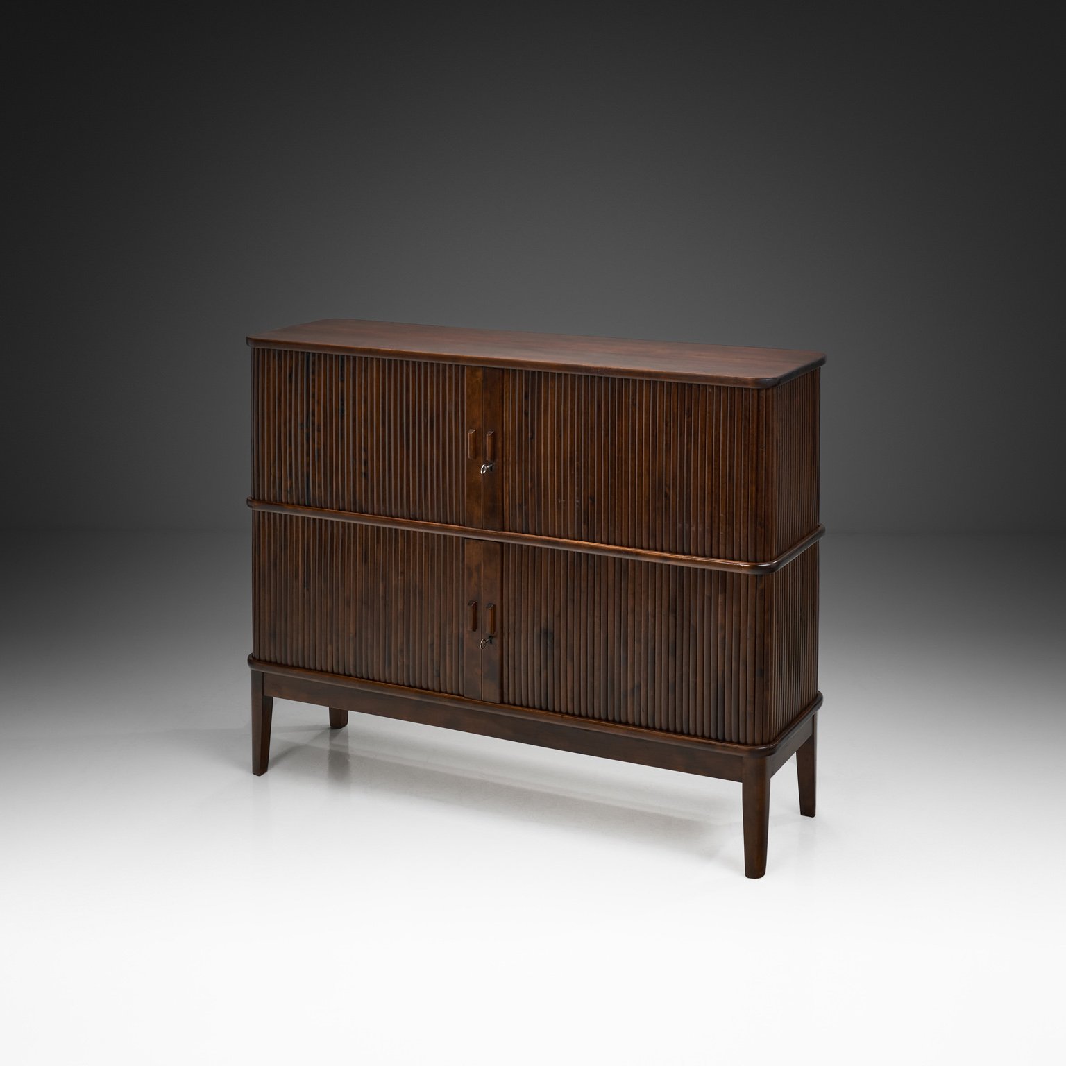 Danish Cabinetmaker Sideboard with Sliding Doors, Denmark Mid-20th Century