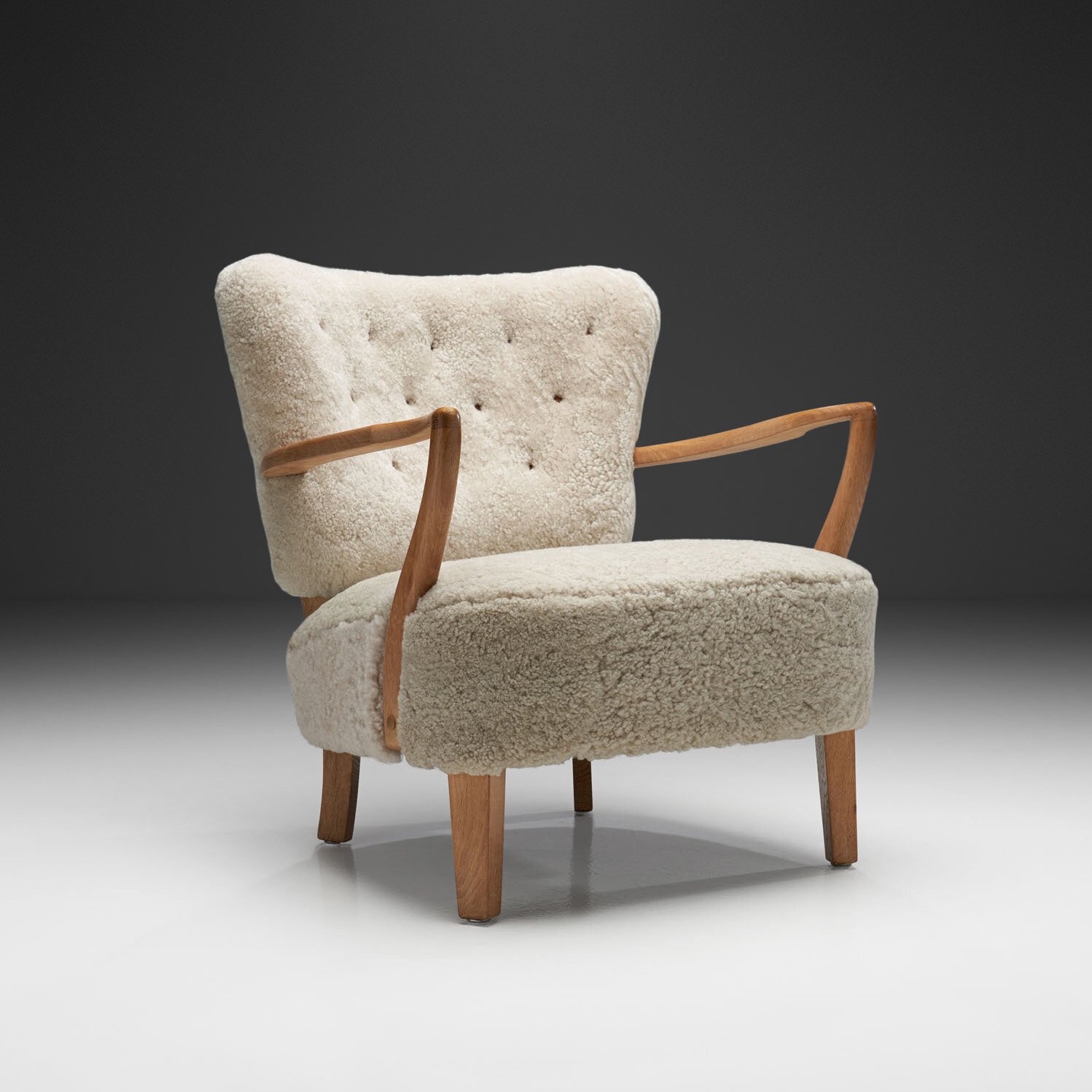 Floating Easy Chair by Otto Schulz (Attr.), Sweden 1940s