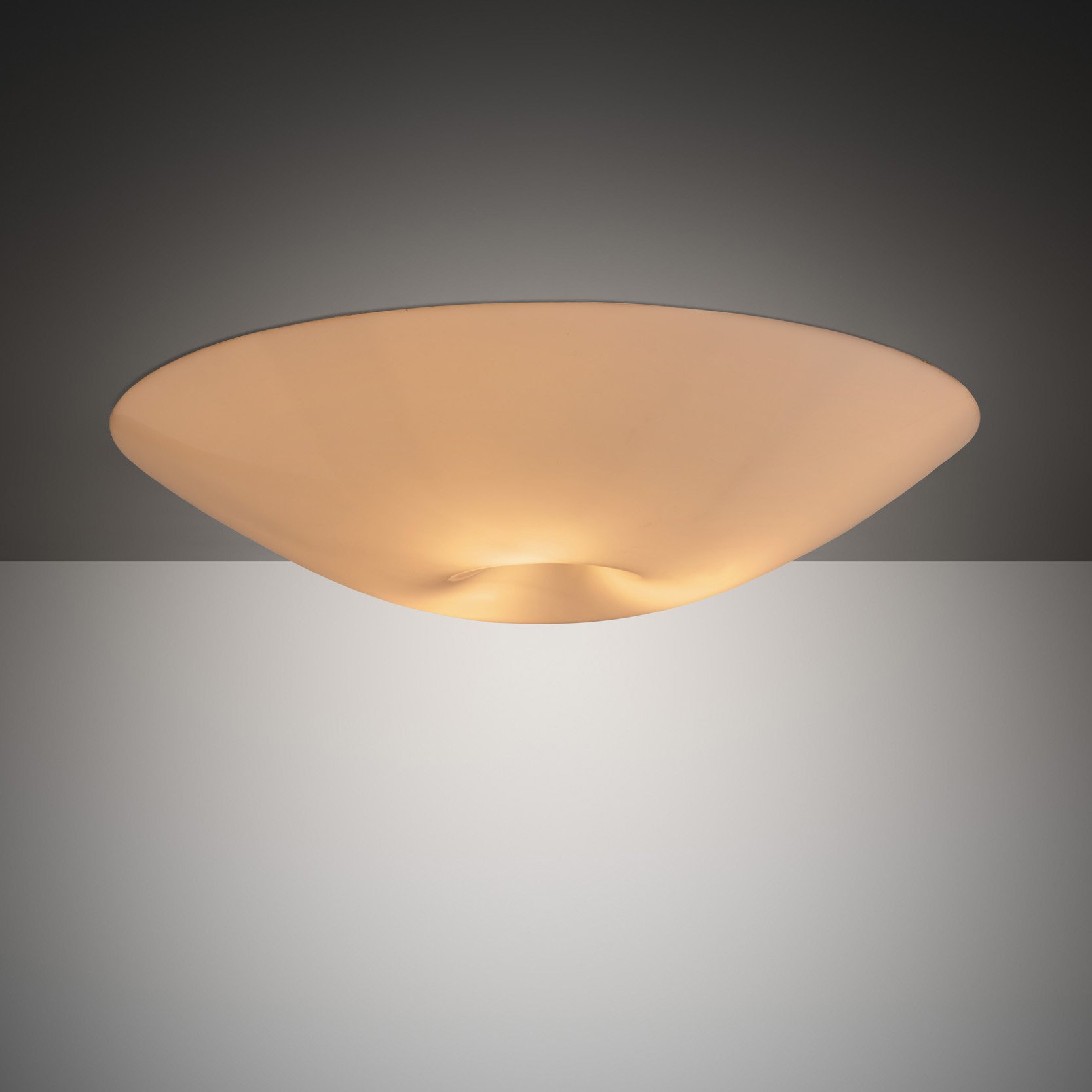 Lisa Johansson-Pape Brass and Acrylic Ceiling Lamp for Orno, Finland Mid-20th Century