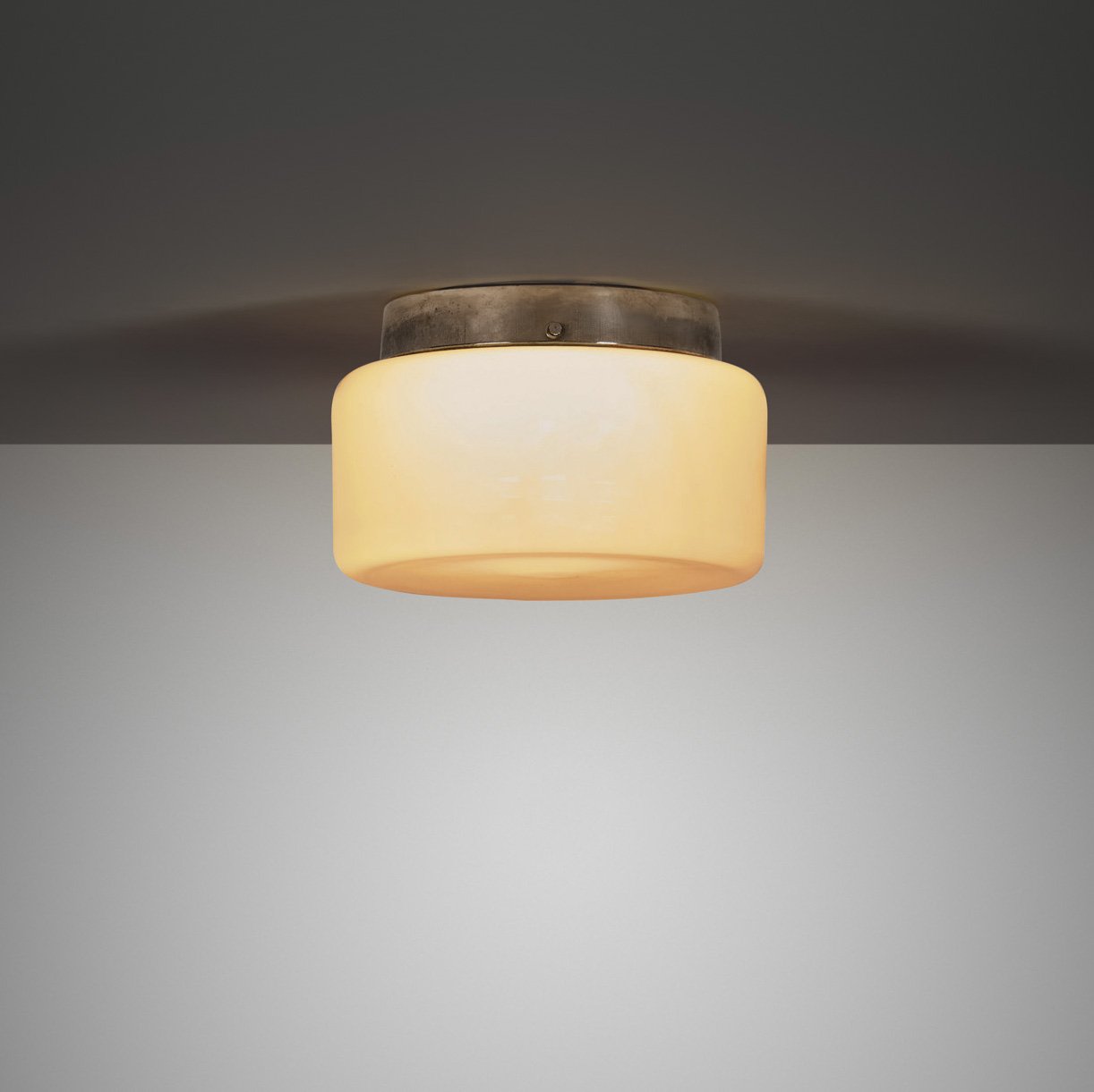 Model "80154" Opal Glass Ceiling Lamp by Paavo Tynell for Idman, Finland 1930s