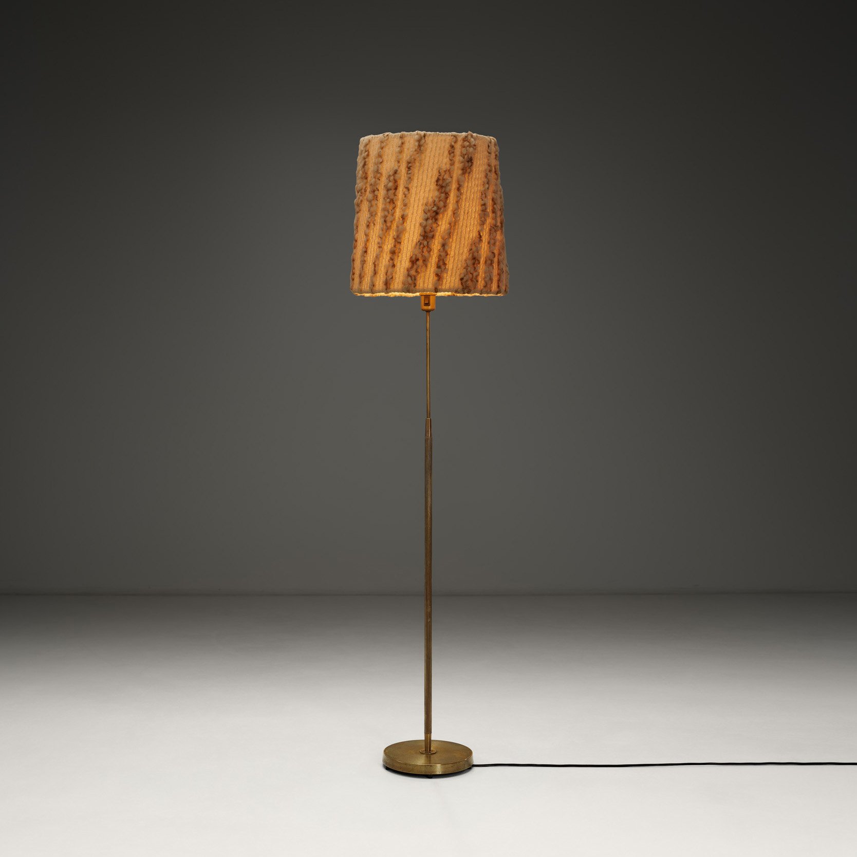 Falkenbergs Belysning Model "7059" Brass Floor Lamp, Sweden second half of the 20th Century